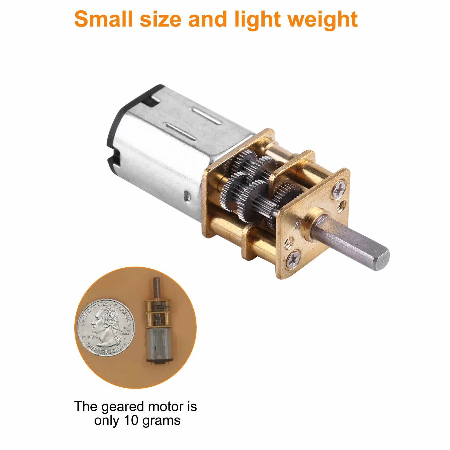 Motor de Engranajes DC 6V 20 RPM 1:1000