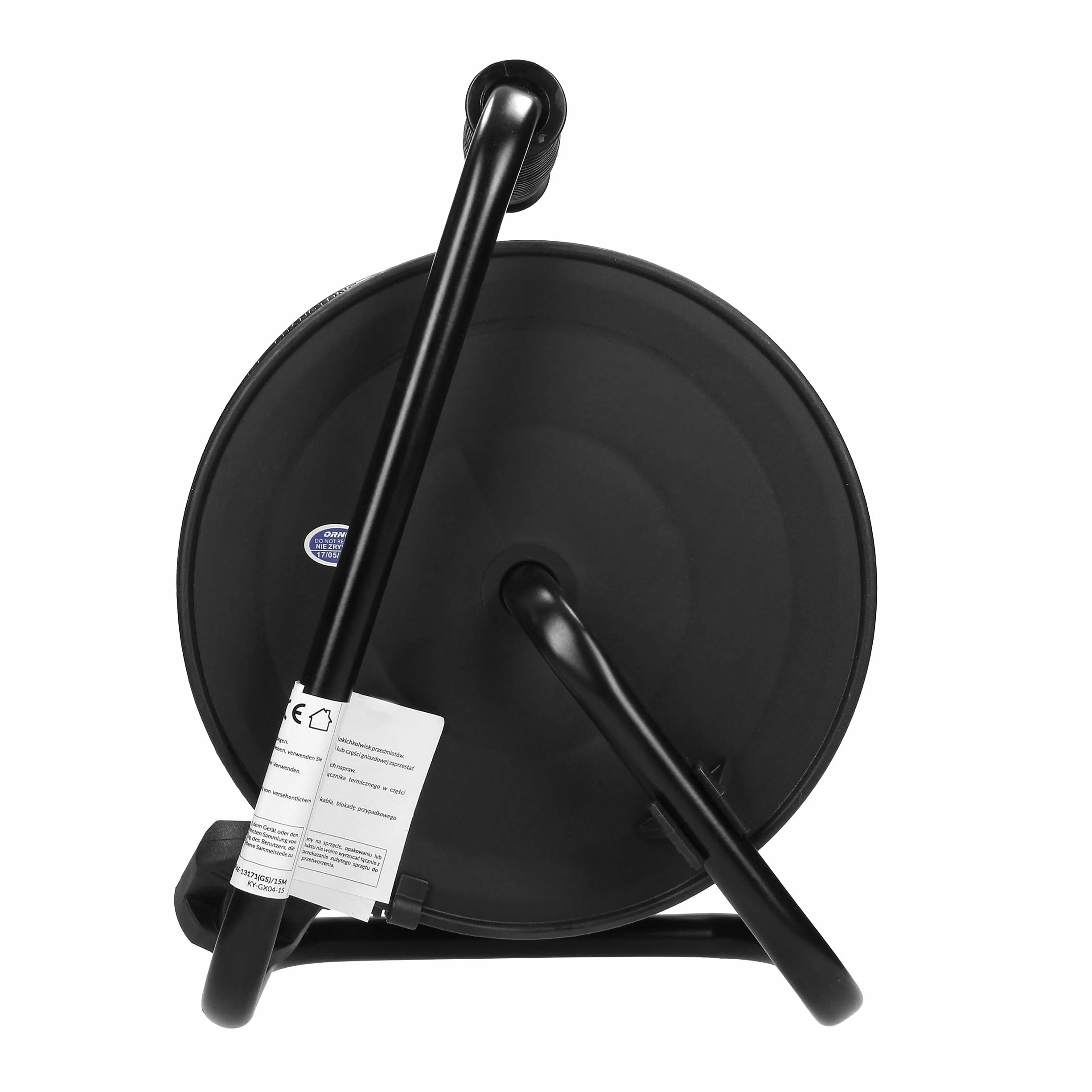 Enrollacables con 4 Tomas 2P+T (Schuko) - Alargador Enchufe - Extension Electrica - Carrete con Soporte Metálico, Cable H05VV-F 3x1,5mm² Longitud 15m