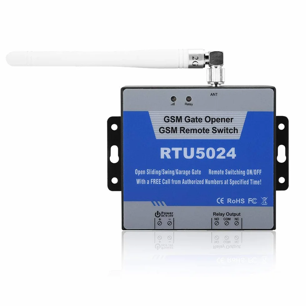 GSM Gate Opener, RTU 5024 Access Controller, Remote On / Off Switch Llamada gratuita SMS Command Support 850/900/1800 / 1900MHz