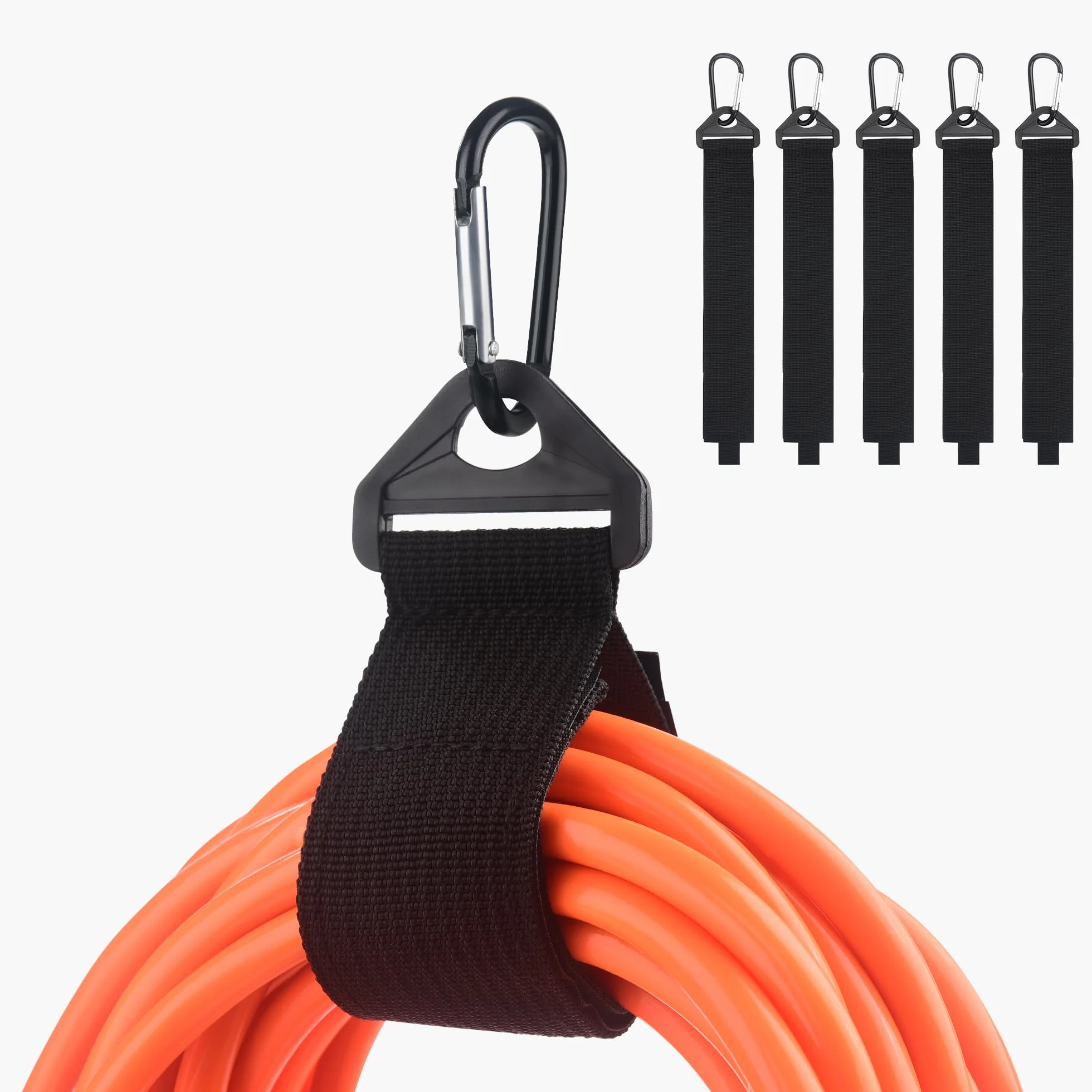 Cable Matters Paquete de 5 correas organizadoras para cables de extensión con hebilla metálica, capacidad de carga de 36 kg, soporte para cables de extensión con correas autoadherentes de 40 x 3,8 cm