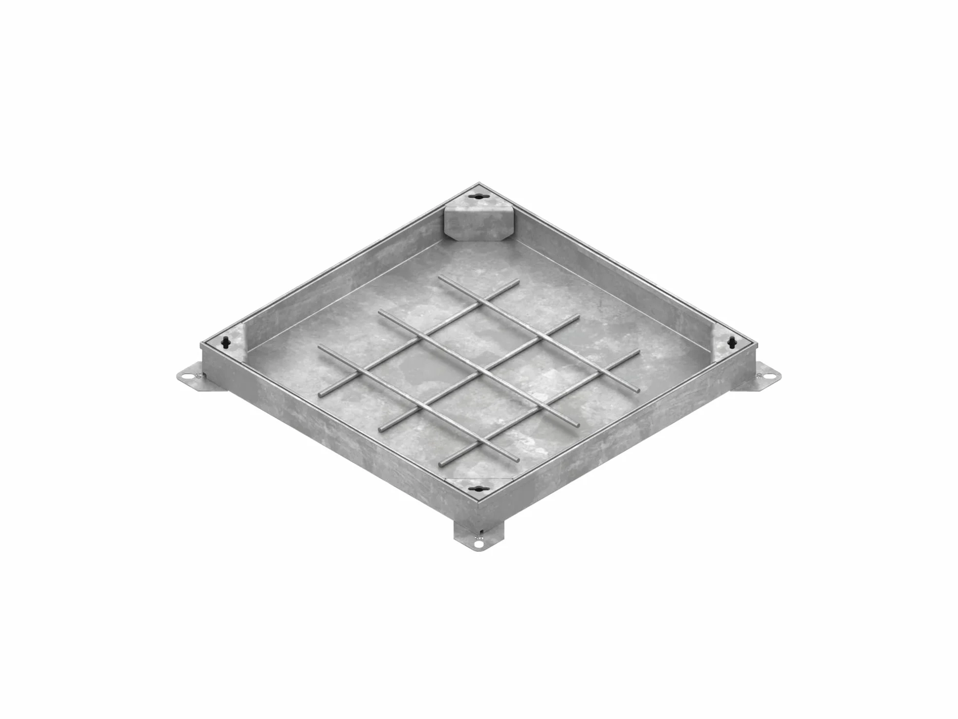 Tapa Invisible para Alcantarillado EASY con Marco de Acero Galvanizado | H50 mm | Uso Residencial y Viviendas | Empotrable y Pavimentable | Soporta hasta 300 kg - Carga Peatonal | 40x40 cm