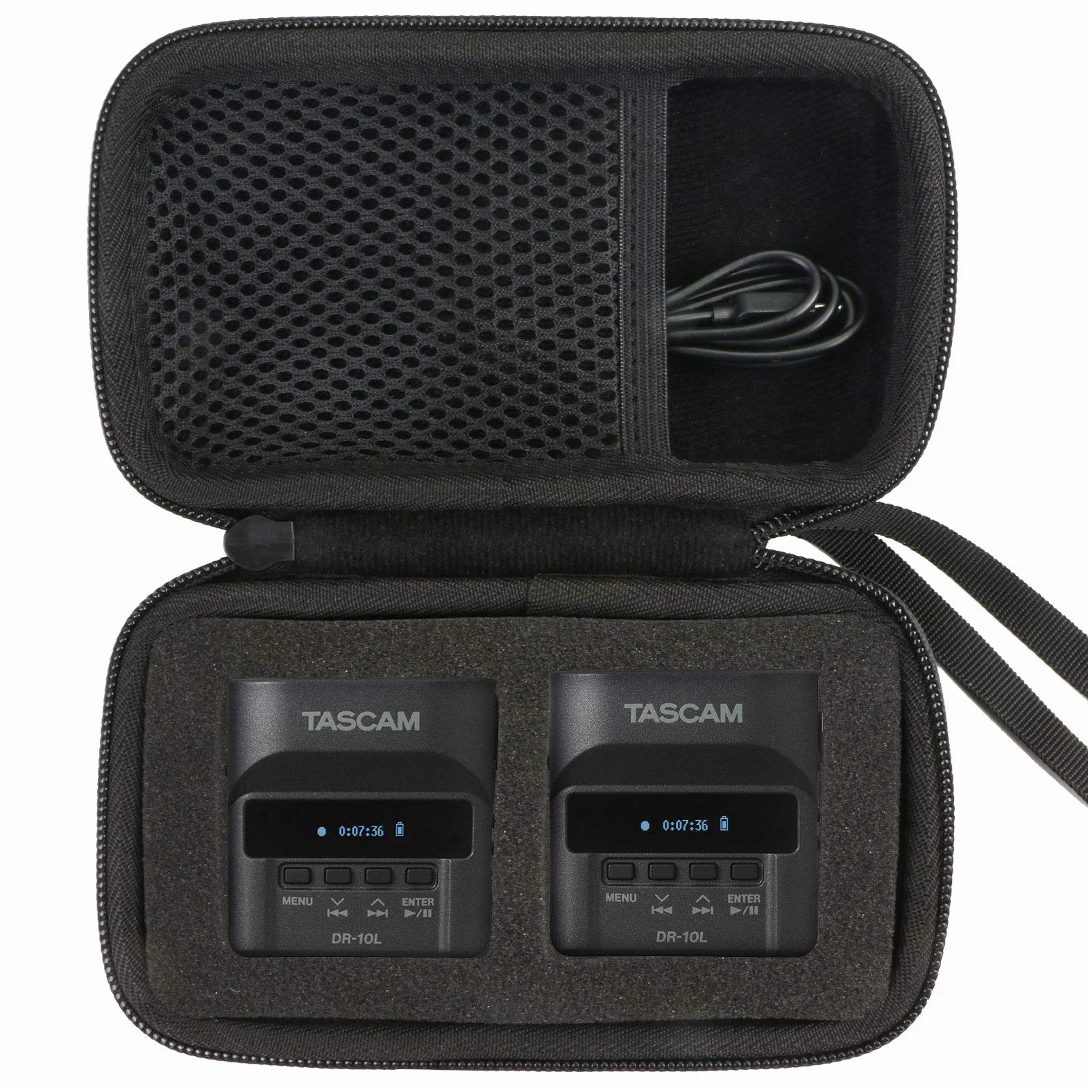 co2CREA Funda para Tascam DR-10L Caja Estuche Negro