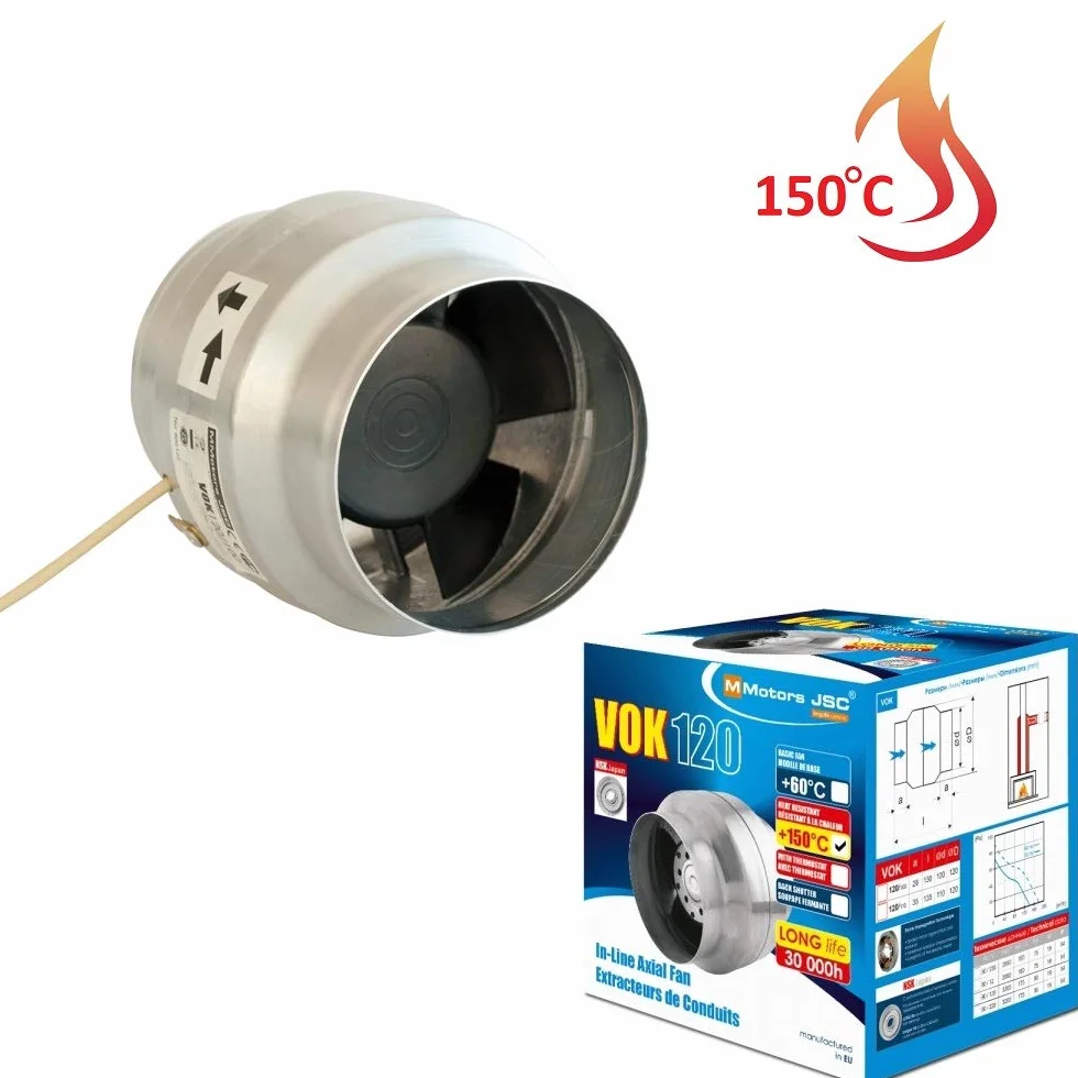 Ventilador Extractor de Alta Temperatura 150°C