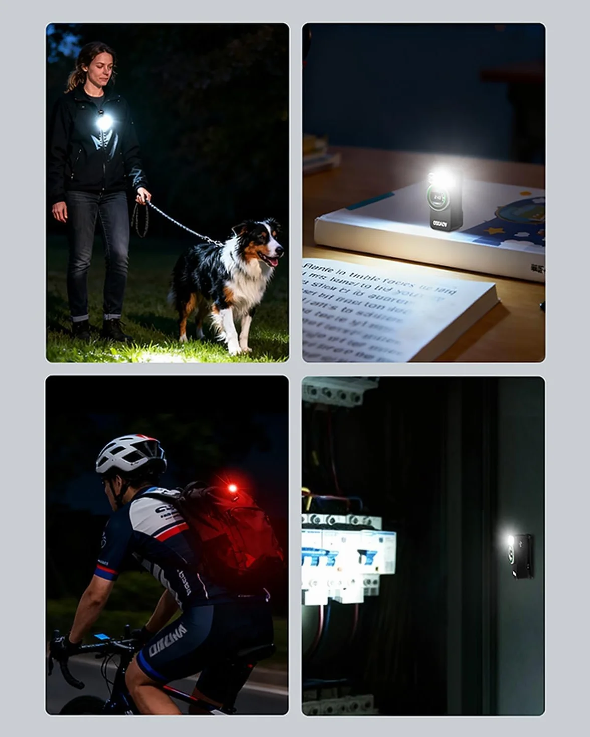 Godyga Mini Linterna LED Recargable USB con Luz Roja, Contador de Golf, 500 Lúmenes IPX6, Clip Magnético, Linterna Compacta para Golf, Camping y Emergencias
