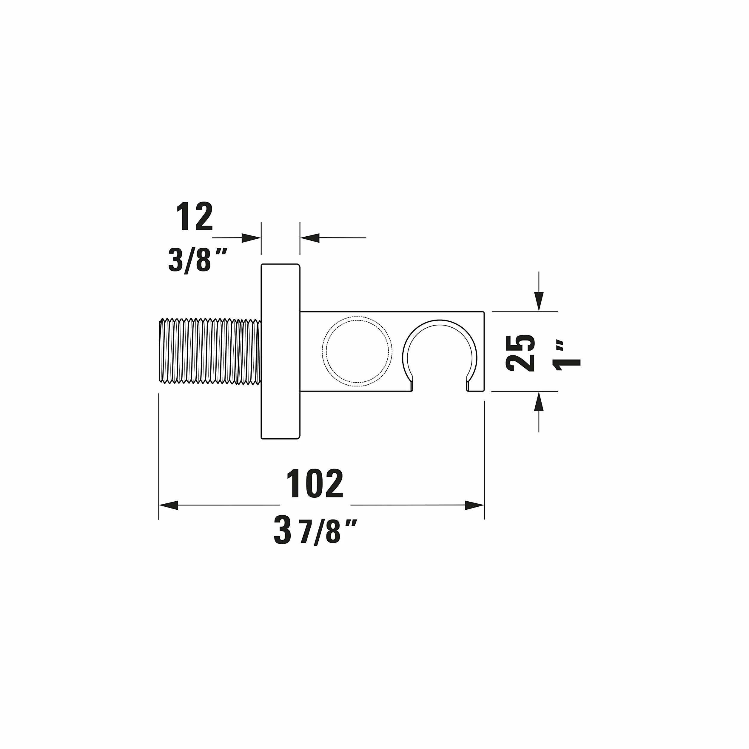 Duravit Codo de conexión a la pared cromo