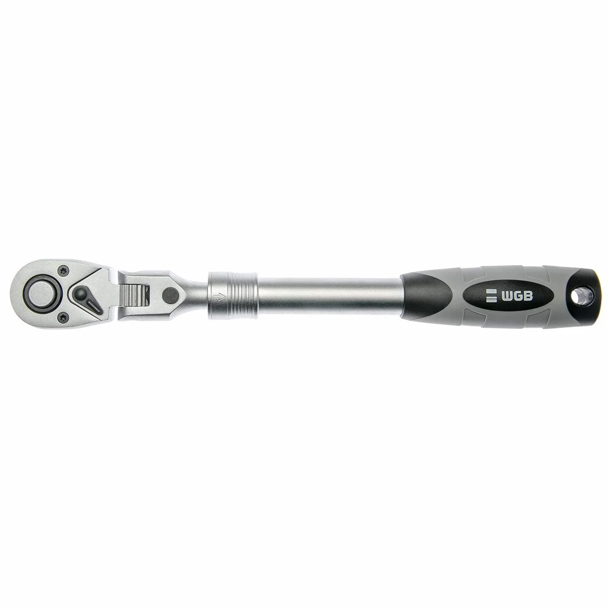 WGB Das Werkzeug Llave de trinquete telescópica articulada de 1/2", con 72 dientes, según la norma DIN 3122, rango de longitud de 350-490 mm
