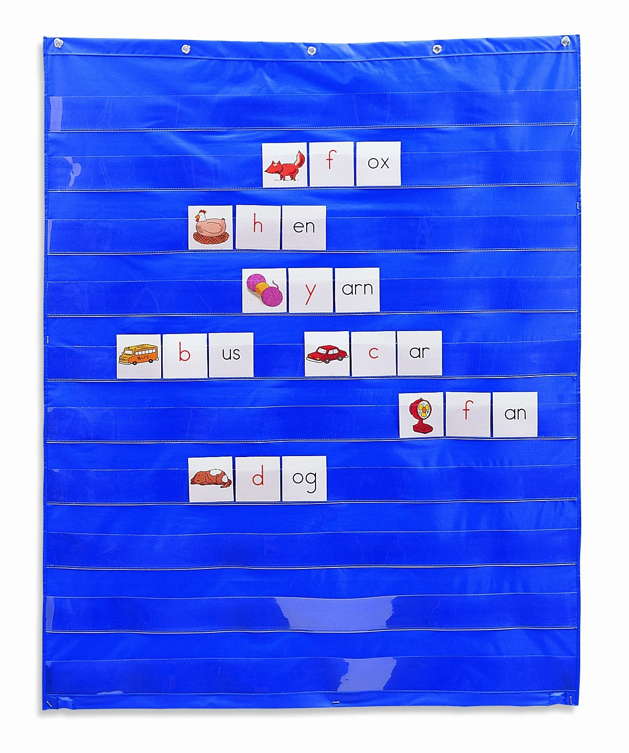 Learning Resources Panel de Bolsillos Educativo 10 Bolsillos Transparentes 85x107 cm para Aula Lectura Escritura