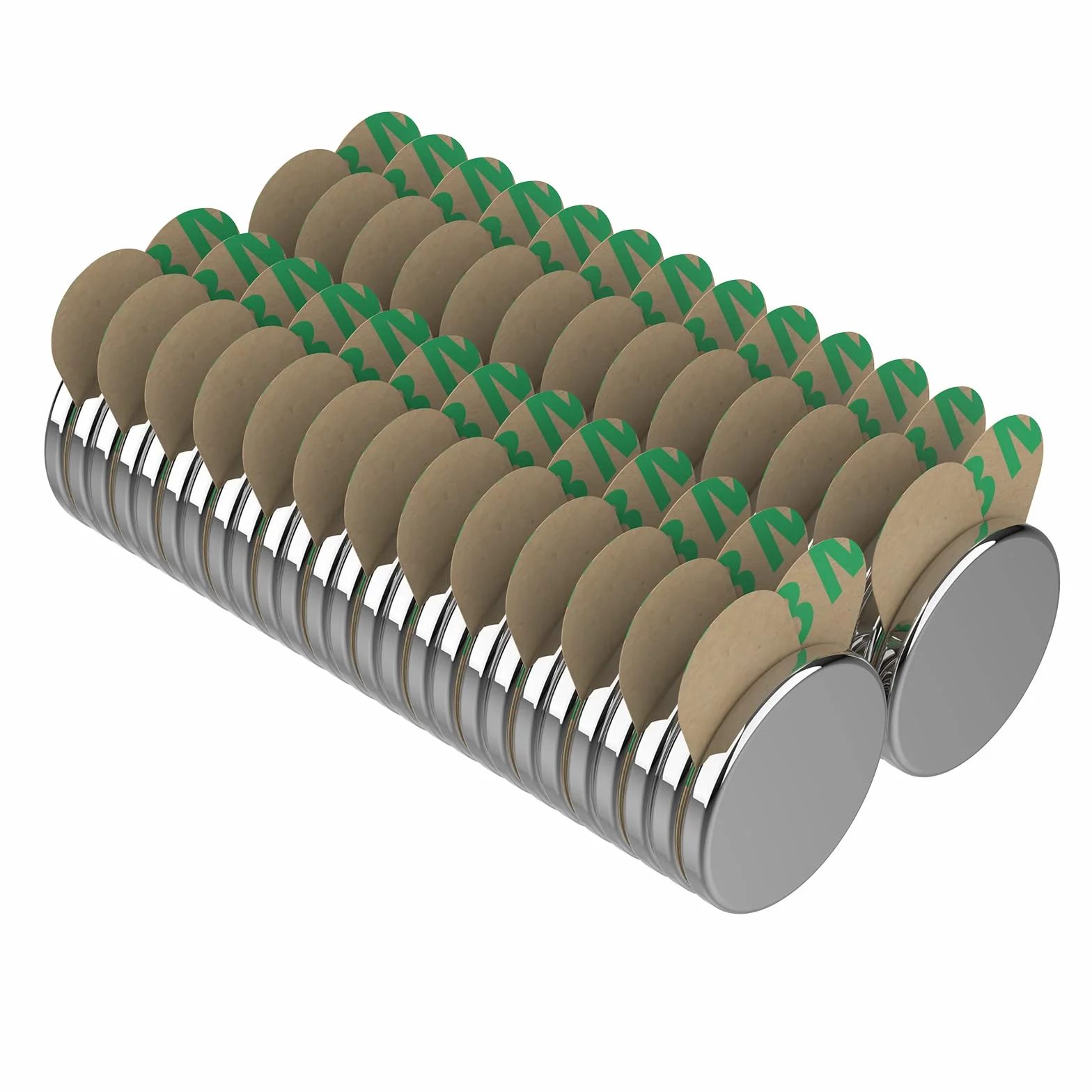 Magnetpro 50 Imanes Adhesivos de Neodimio 8x1 mm, Mini Imanes Magnetizados para Pizarras Magnéticas
