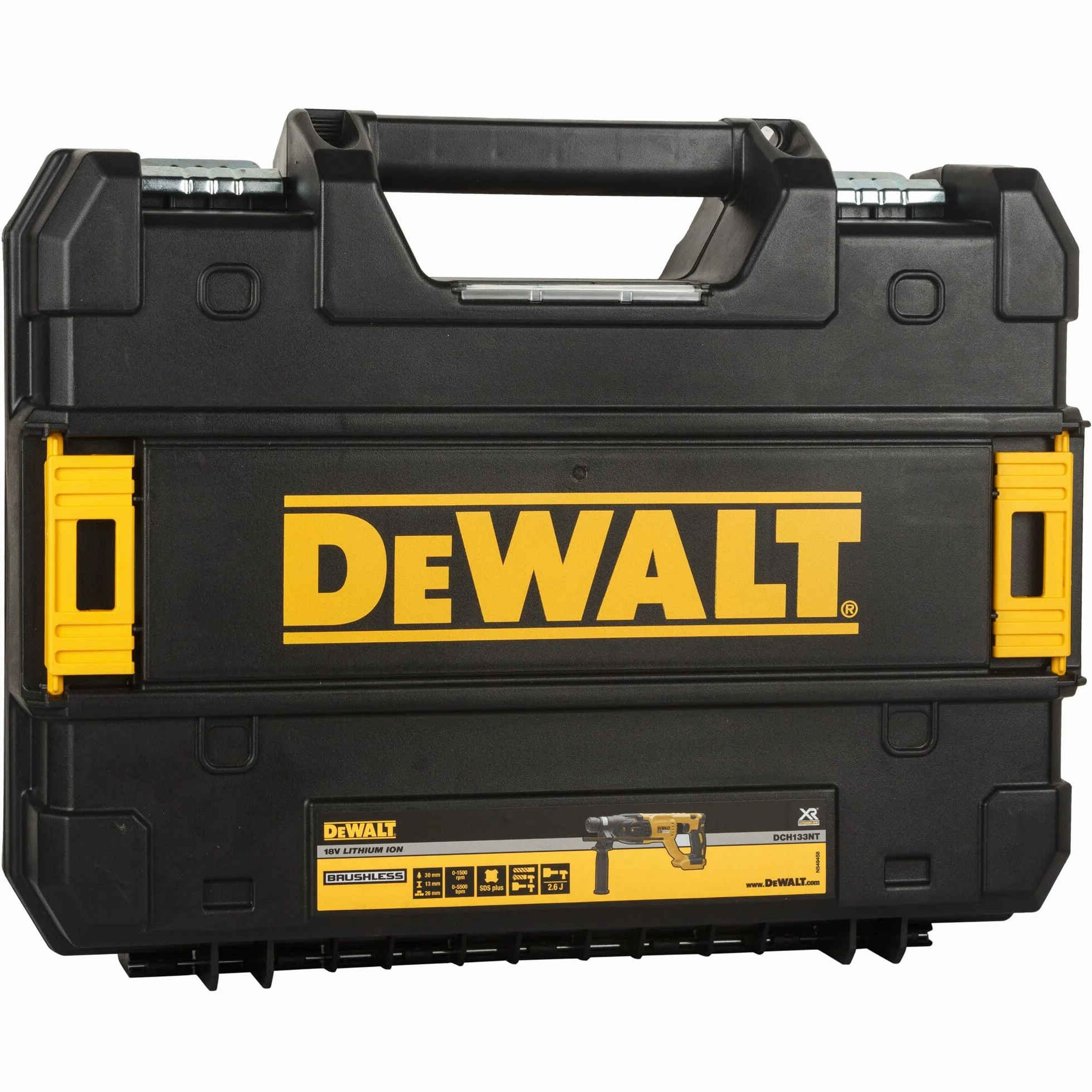 DEWALT Taladro Percutor SDS-Plus 18V XR sin escobillas de 26 mm con TSTAK, solo herramienta, DCH133NT-XJ
