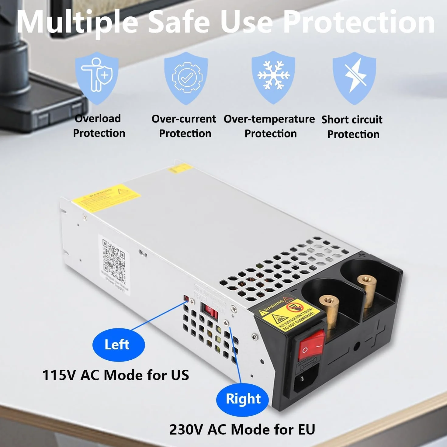 DC 12V 125A 1500W Fuente de Alimentación Transformador 220V CA a CC 12V 125A Fuente Alimentación 1500W para Bomba CCTV Cámara de Seguridad Car Stereo Impresora 3D y Más 12V Dispositivo