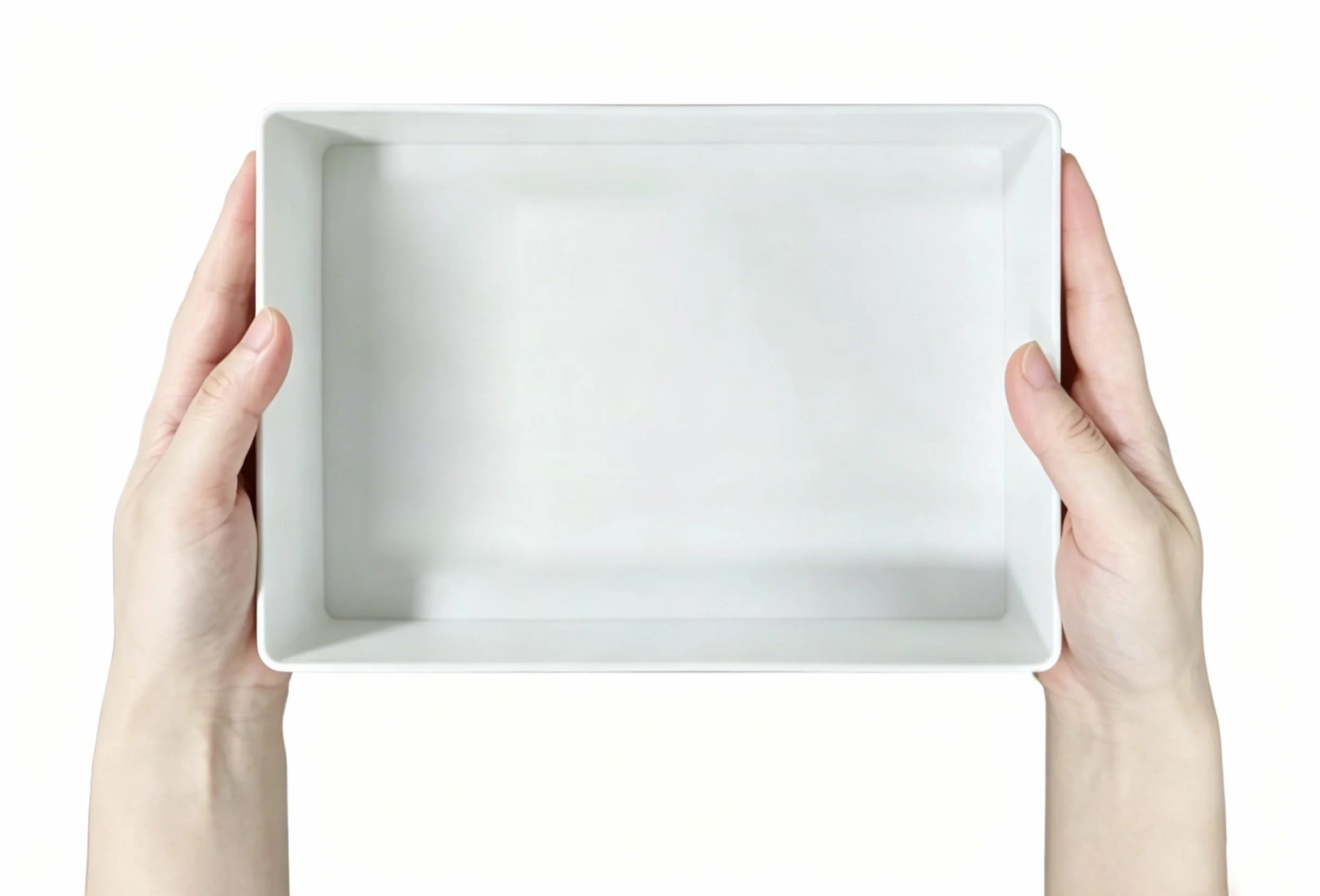 Amazon Basics Rectangular Organizador de Plástico, Bandeja para Accesorios, 24 x 17 x 5 cm, Blanco