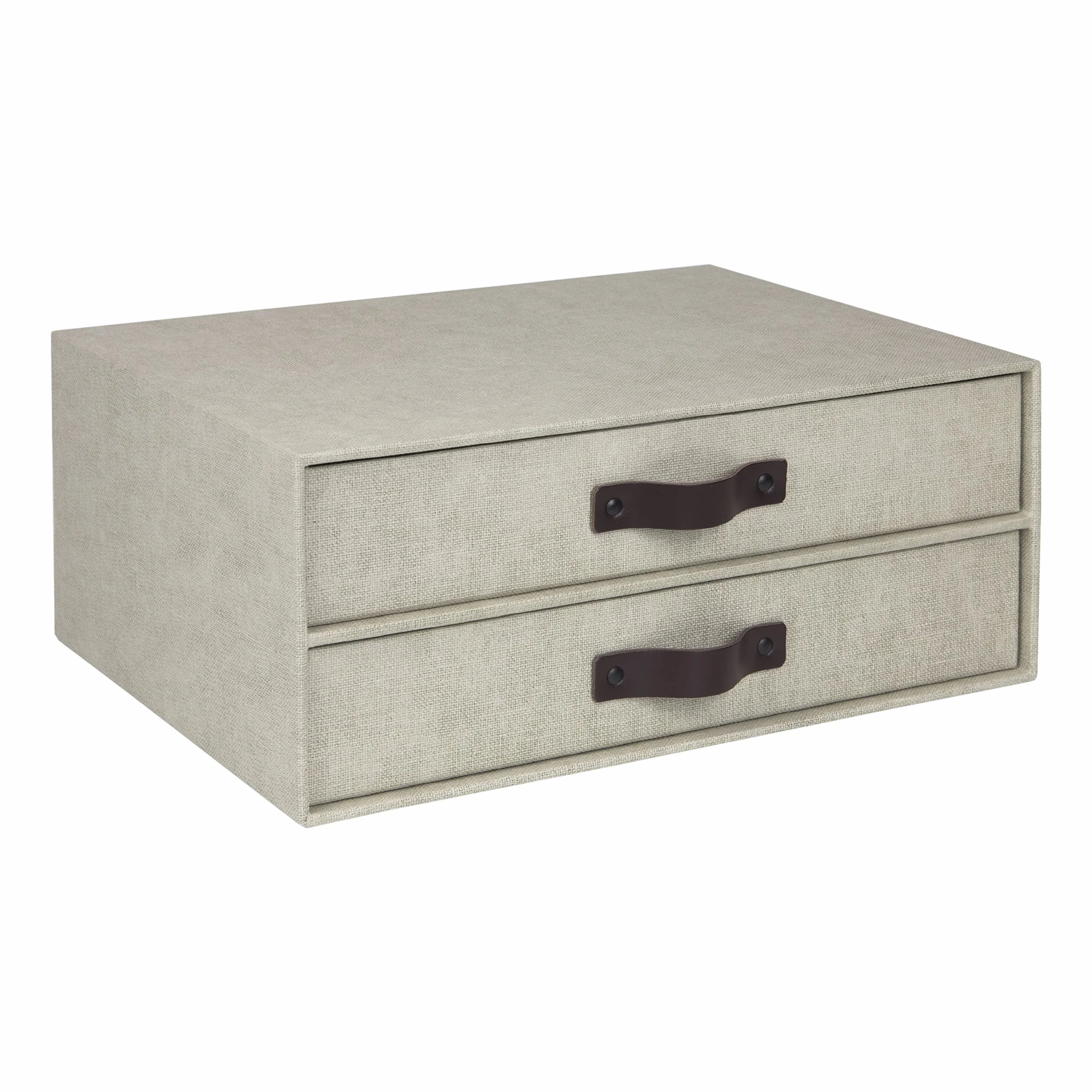 Bigso Box of Sweden Caja con cajones para documentos y material de oficina Organizador de escritorio 2 cajones beige