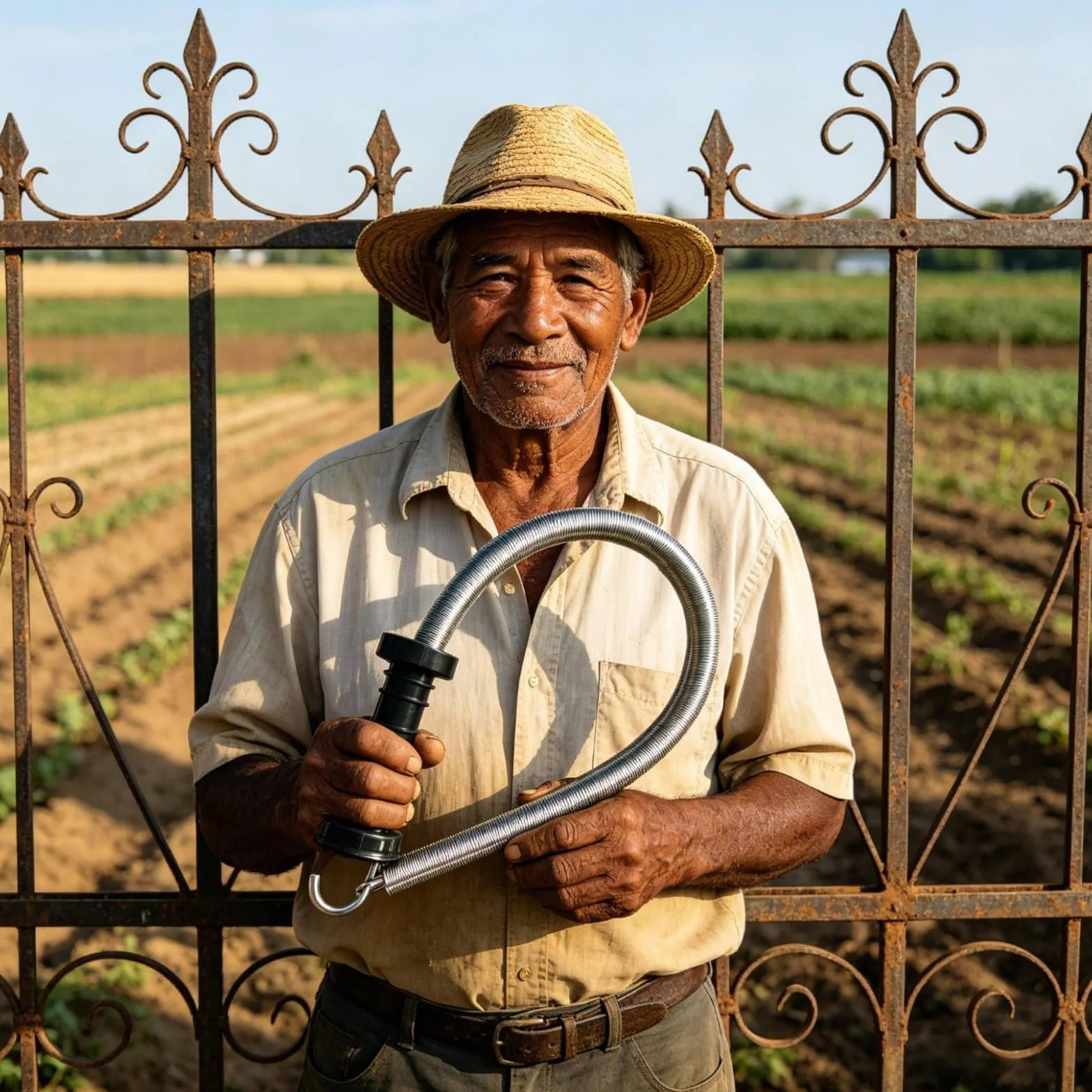 predolo Accesorio de Cercado Alta Resistencia Mango Aislante para Ganaderos, Agricultores, Pastizales, Resorte De Puerta De Valla Eléctrica Con Mango, Modelo AB-16