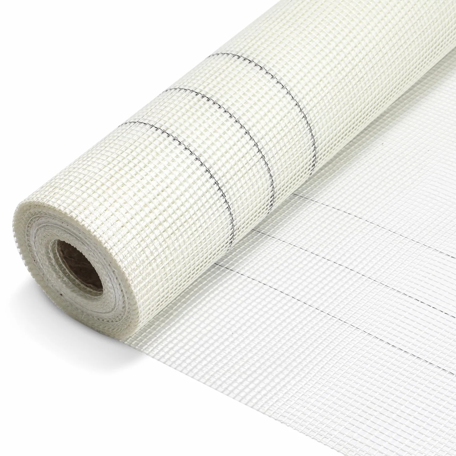 Malla de refuerzo de 160 g/m², tejido de yeso 1 m x 50 m, tejido de fibra de vidrio de 4 x 4 mm para enlucido interior y exterior, aislamiento de fachadas, protección contra grietas, rejilla
