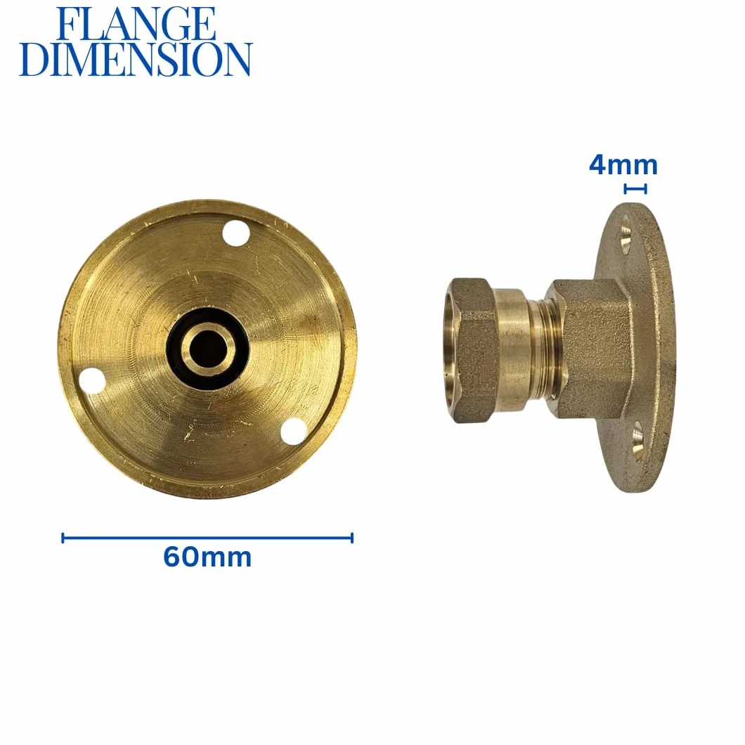 Wallplate PSW Soporte de brida para grifo exterior, adaptador universal tubo plástico 16 mm, montaje brida BSP