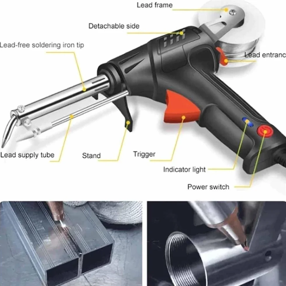 Herramientas de soldadura láser industrial con calentamiento interno, juego de pistola de soldar multifunción, soldador automático con cable de calentamiento interno, soldador portátil for bricolaje i