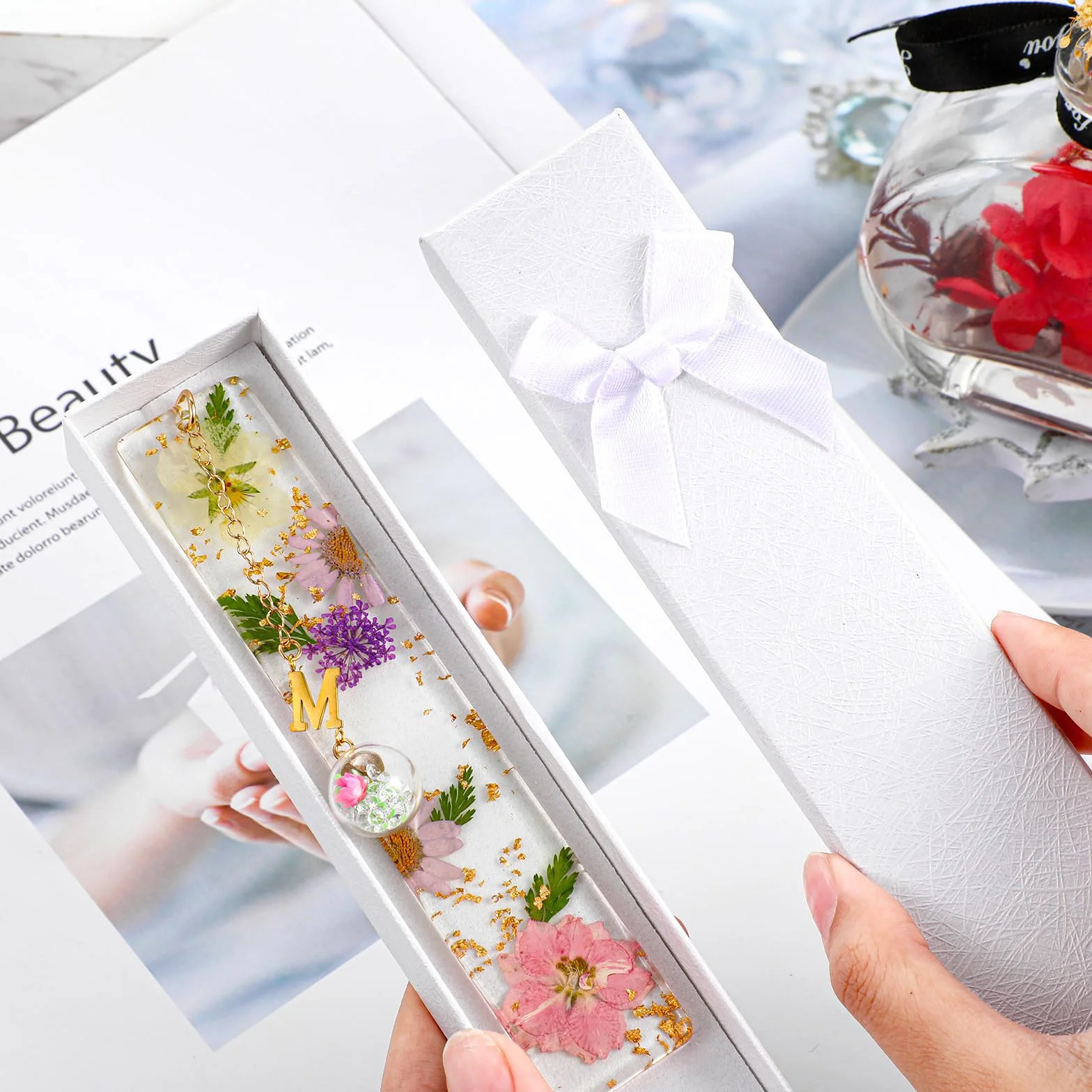 Marcapaginas Originales Regalos Personalizados Iniciales M para Profesora Mujer Marcador Libros