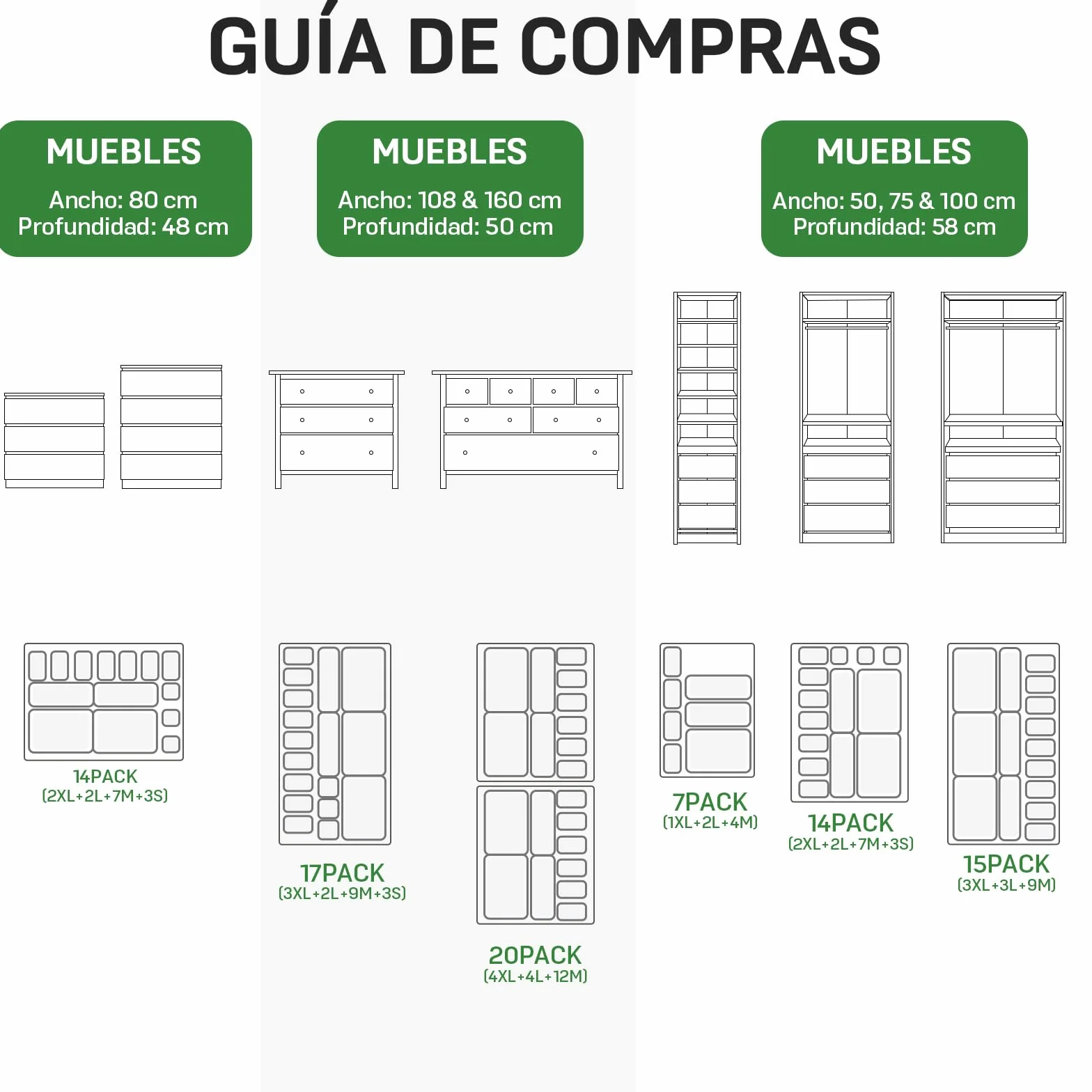 Captainfive organizador de cajones 20 piezas cajas apilables de fieltro para escritorio armario