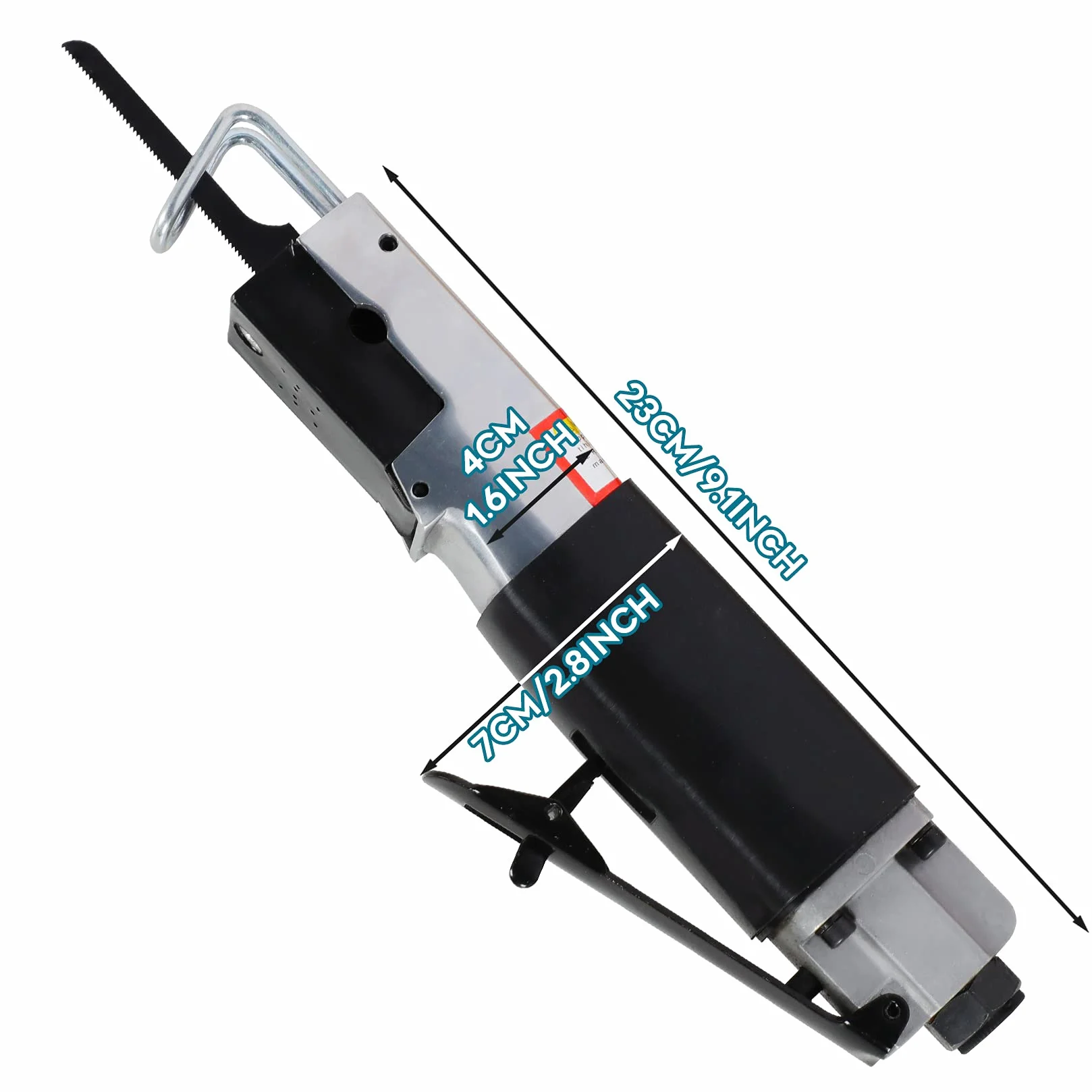 ORIENTOOLS Sierra de aire comprimido 90 psi 8500 BPM Sierra sable de aire alternativo Rosca de entrada 6,35 mm Negro
