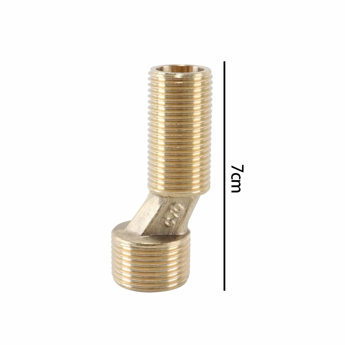 Adaptador de bañera latón G1/2 a G3/4 brazo oscilante excéntrico 7 cm paquete de 2
