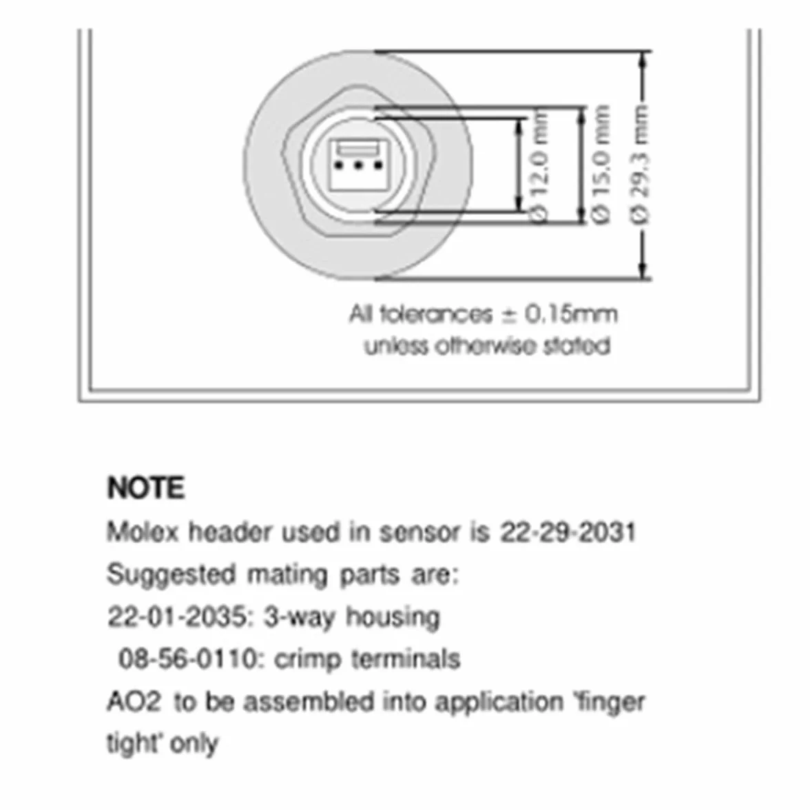 Sensor de Oxígeno AO-02 Detector de Gas Compatible con AO2 AA428-210 AO2PTB-18.10 2 Piezas
