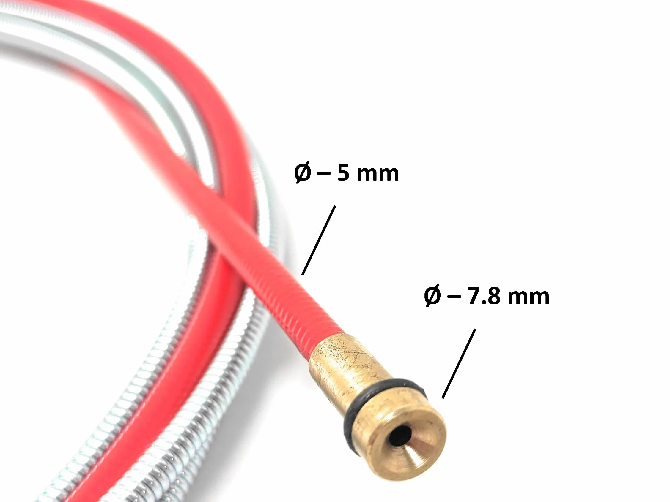ELCAN Pack de una cabeza para antorcha 501D y guia hilo rojo de 4 metros para hilo 1,0-1,2mm para antorcha mig mag. Consumibles y accesorios pistola soldar. Cuello cisne para torcha soldadura MB501