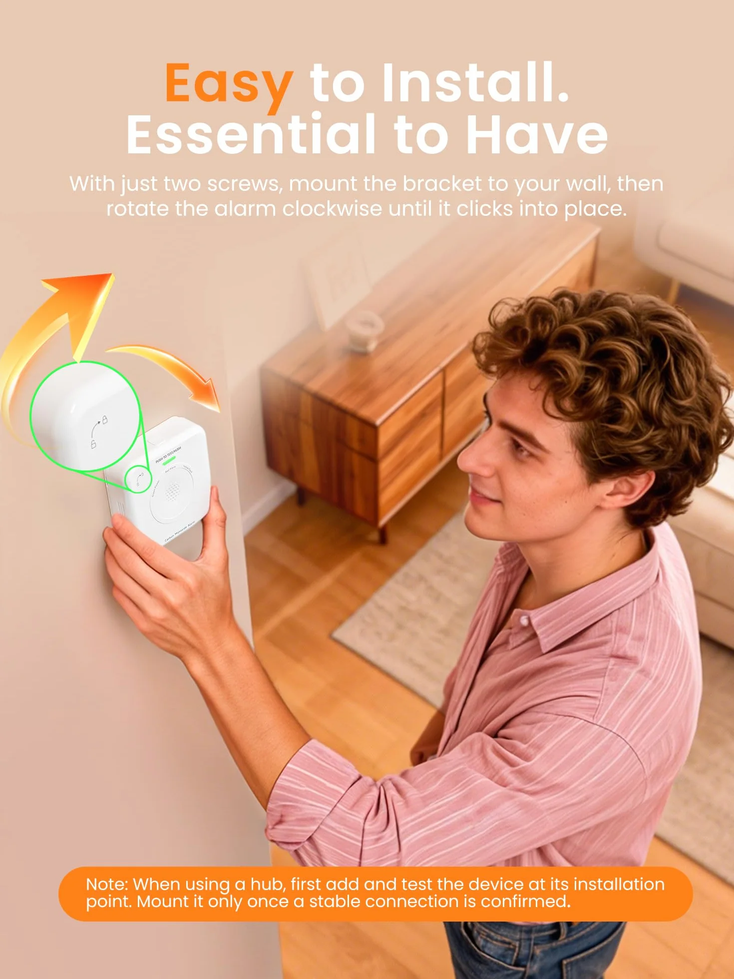 Heiman Detector de Monóxido de Carbono Inteligente Matter (Hub requerido) - Detector CO para SmartThings & Home Assistant, Certificado en 50291, Pilas reemplazables, Sensor de 10 años, 85dB