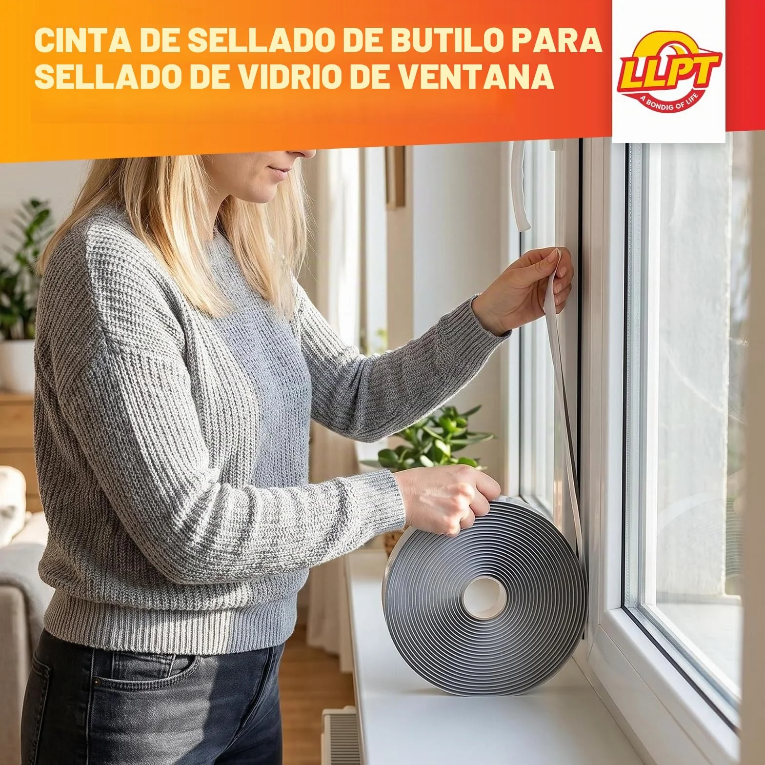 LLPT Cinta de Sellado de Butilo 2 Packs Blanca 25mm x 10m Impermeable | Cinta de Sellado para Reparación a Prueba de Fugas de EPDM RV Ventana Vidrio Sellado de Barco Techo Tubería