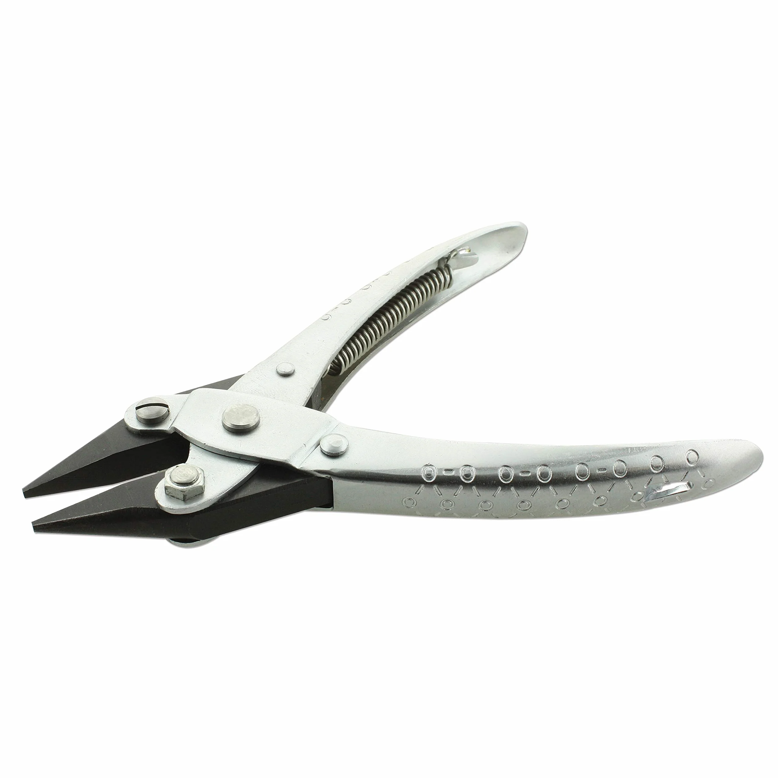 The Beadsmith Alicates paralelos de punta de cadena con resorte, 5.5 pulgadas (140 mm), agarre plano para hacer joyas, alambre y reparación