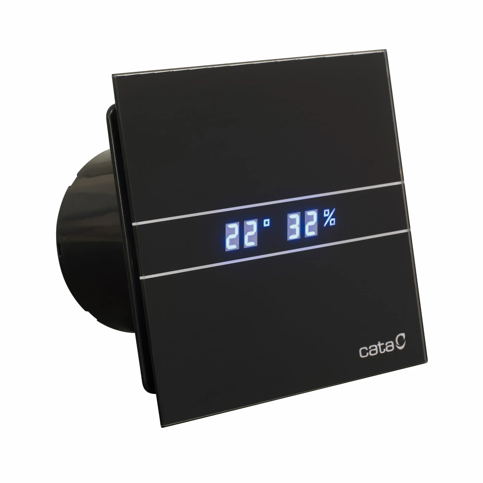 Cata | Extractor baño | Modelo e- 100 Gth BK | Estractor de baño Serie e Glass | Ventilador Extractores de aire | Extractor baño silencioso | Extractor aire para baño | color negro
