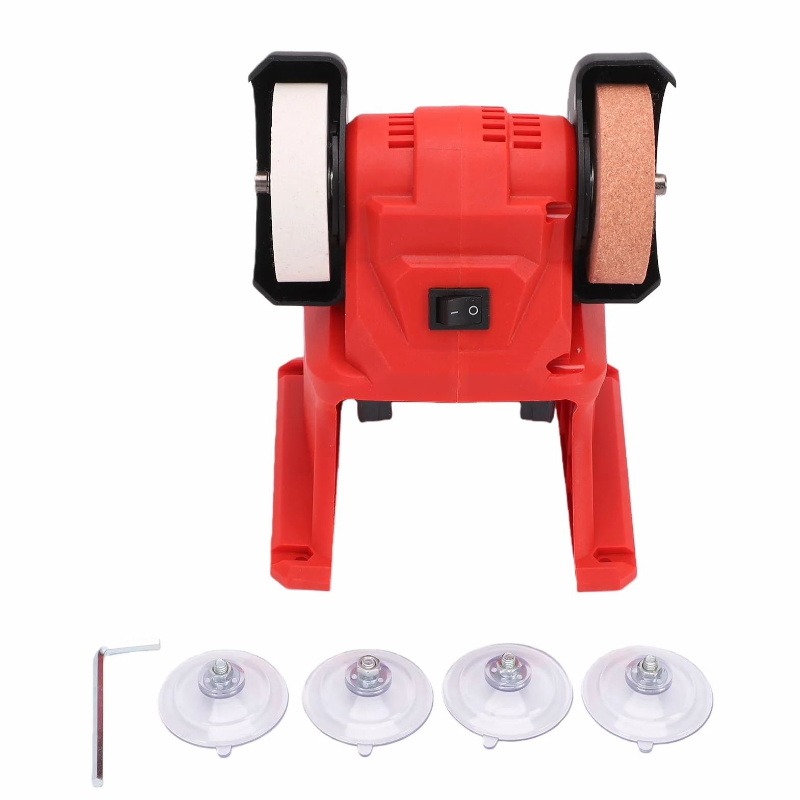 Yosoo Health Gear Amoladora de Banco Mini Rectificadora Eléctrica con Motor Totalmente de Cobre 150W 5500RPM Ruedas de Corindón Dobles para Afilar Joyas de Madera y Metal