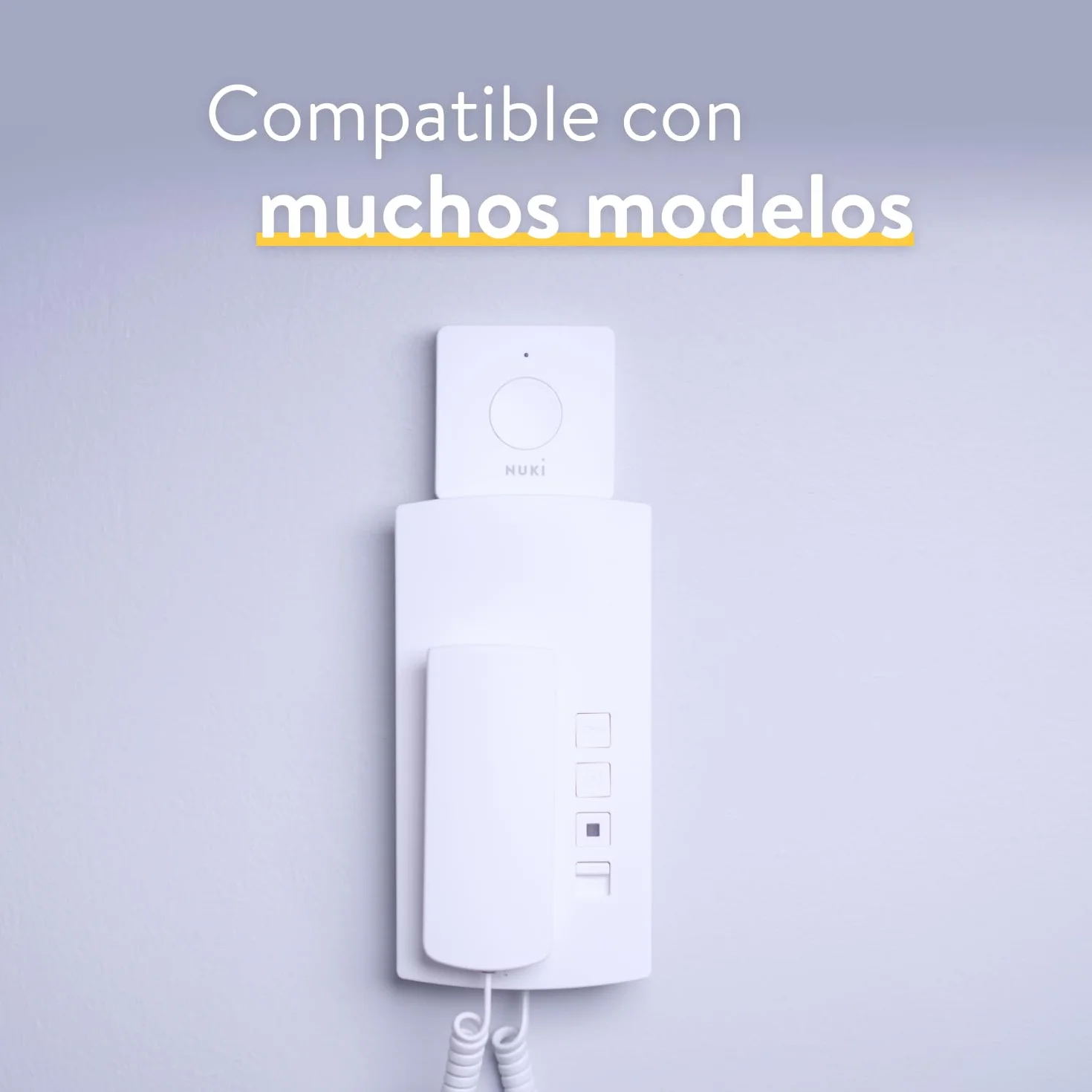 Nuki Opener, cerradura electrónica para edificios de apartamentos, controla tu interfono con el smartphone, abrepuertas automático, requiere Nuki Bridge WiFi, cerraduras inteligentes, blanco