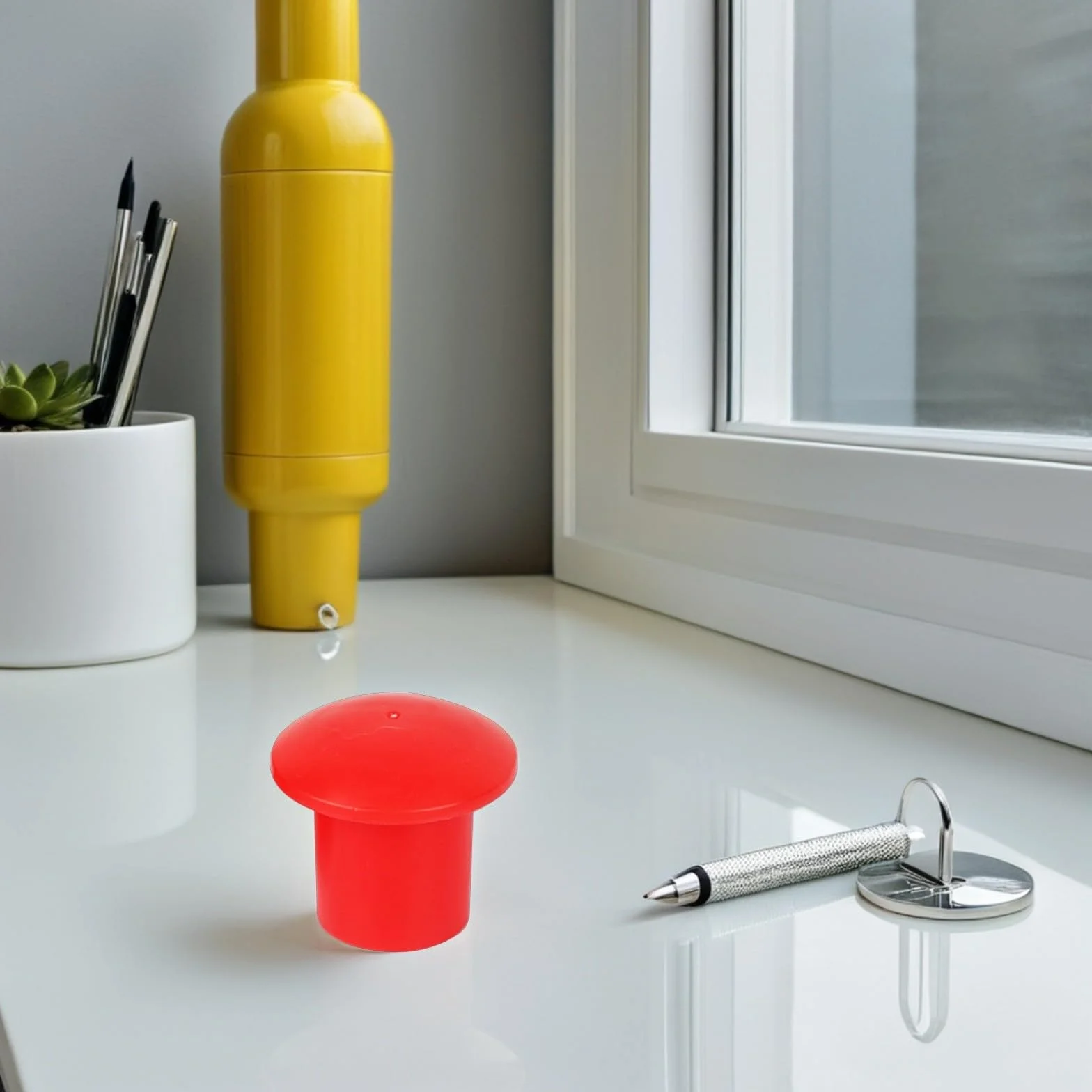 POPETPOP 60 Tapas de Varillas de Refuerzo para Construcción de Plástico Rojo, Alta Visibilidad y Fácil Uso, Ideales para Sitio y Industria de Construcción