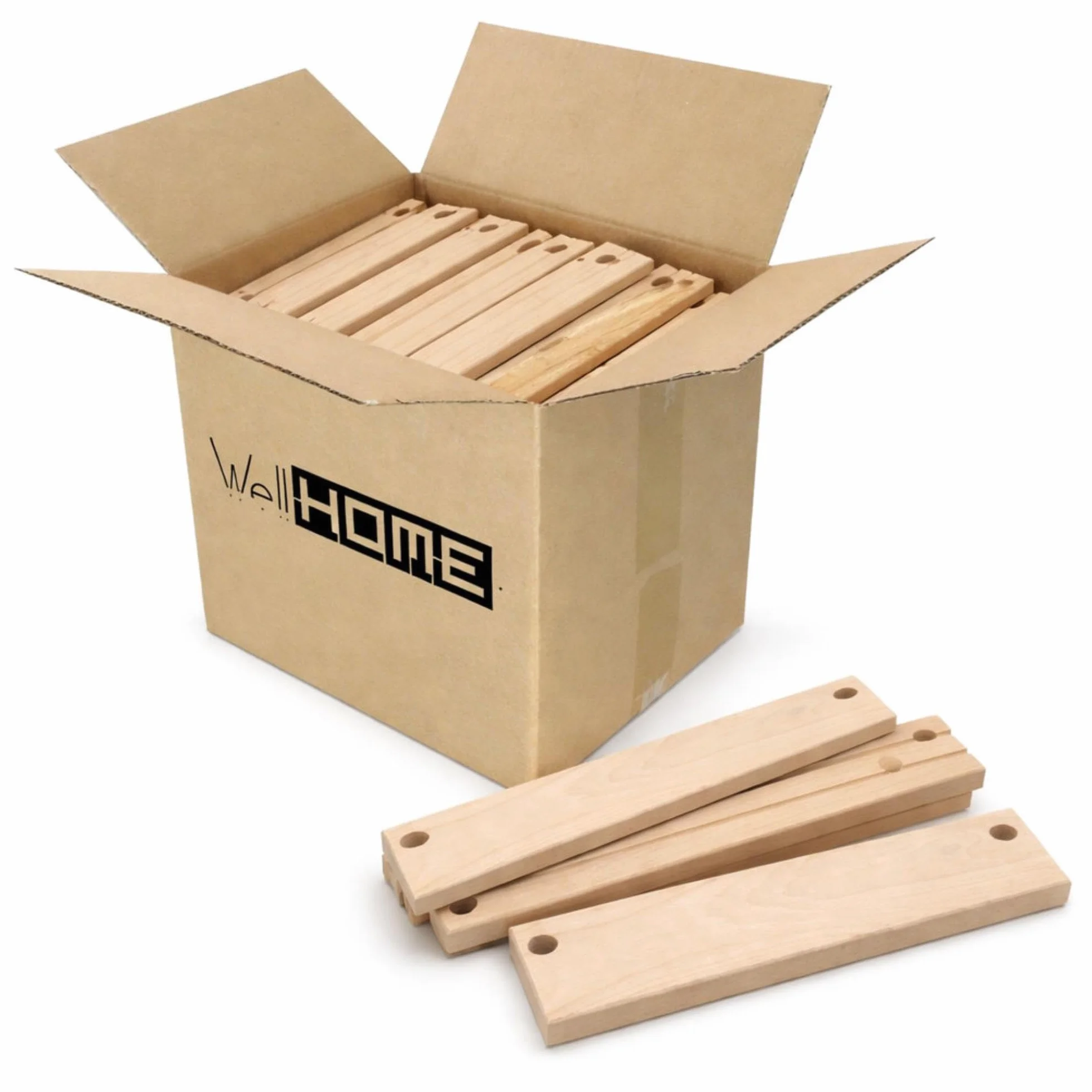 Caja de Leña de Haya 15 kg/Madera Seca Natural en Piezas Mecanizadas y Lijadas/Corte Uniforme/para Chimeneas, Barbacoas y Hornos/Sin Tratamientos