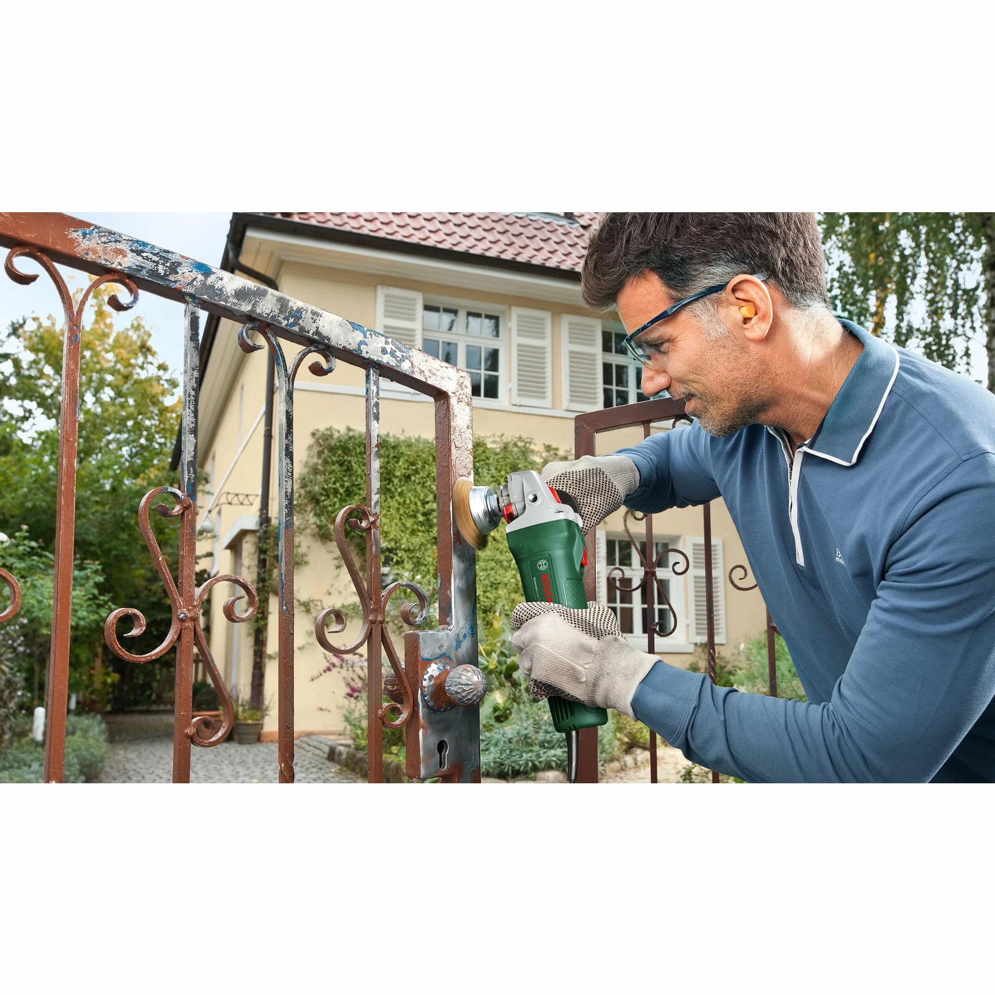 Bosch amoladora pequeña UniversalGrind 750-115 (750 W; para amolar, cortar, cepillar y lijar; en embalaje de cartón)
