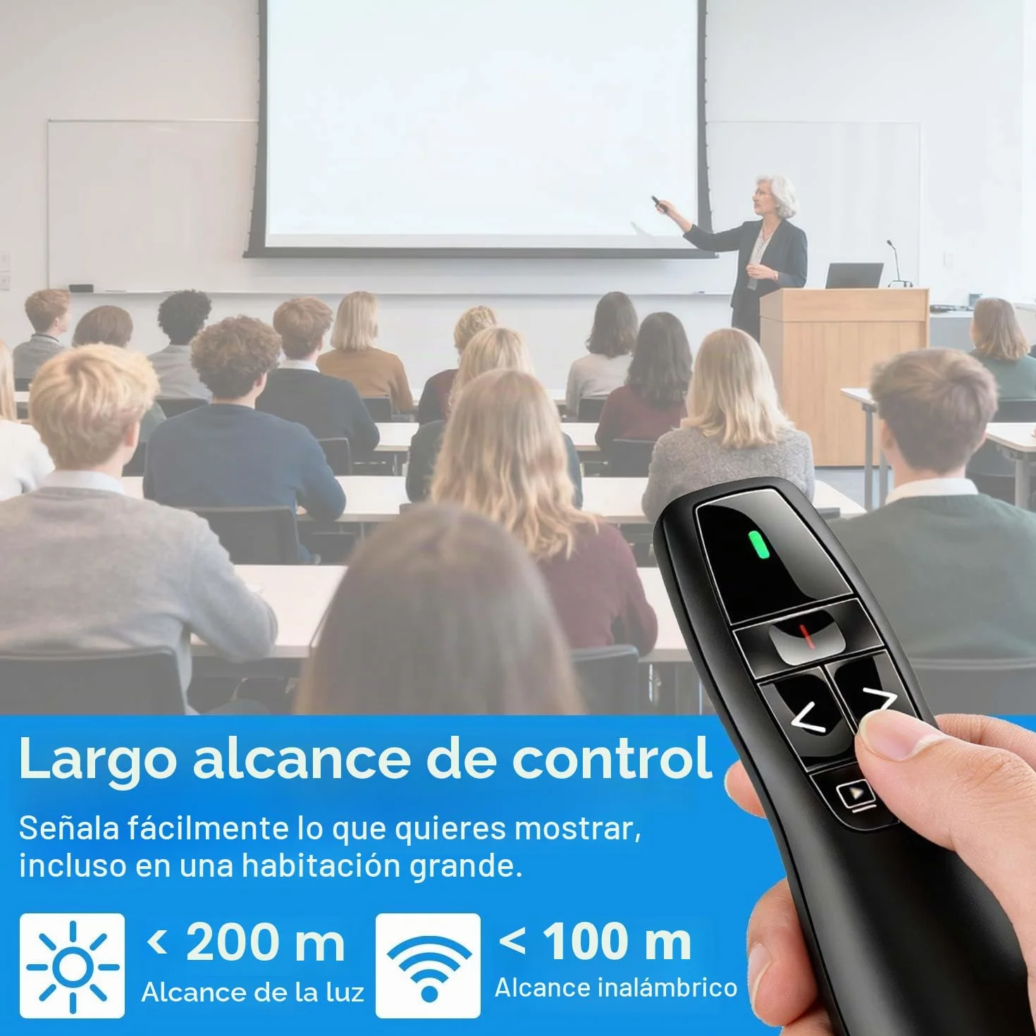 Presentador Inalámbrico 2,4GHz Powerpoint Puntero USB para Windows Mac