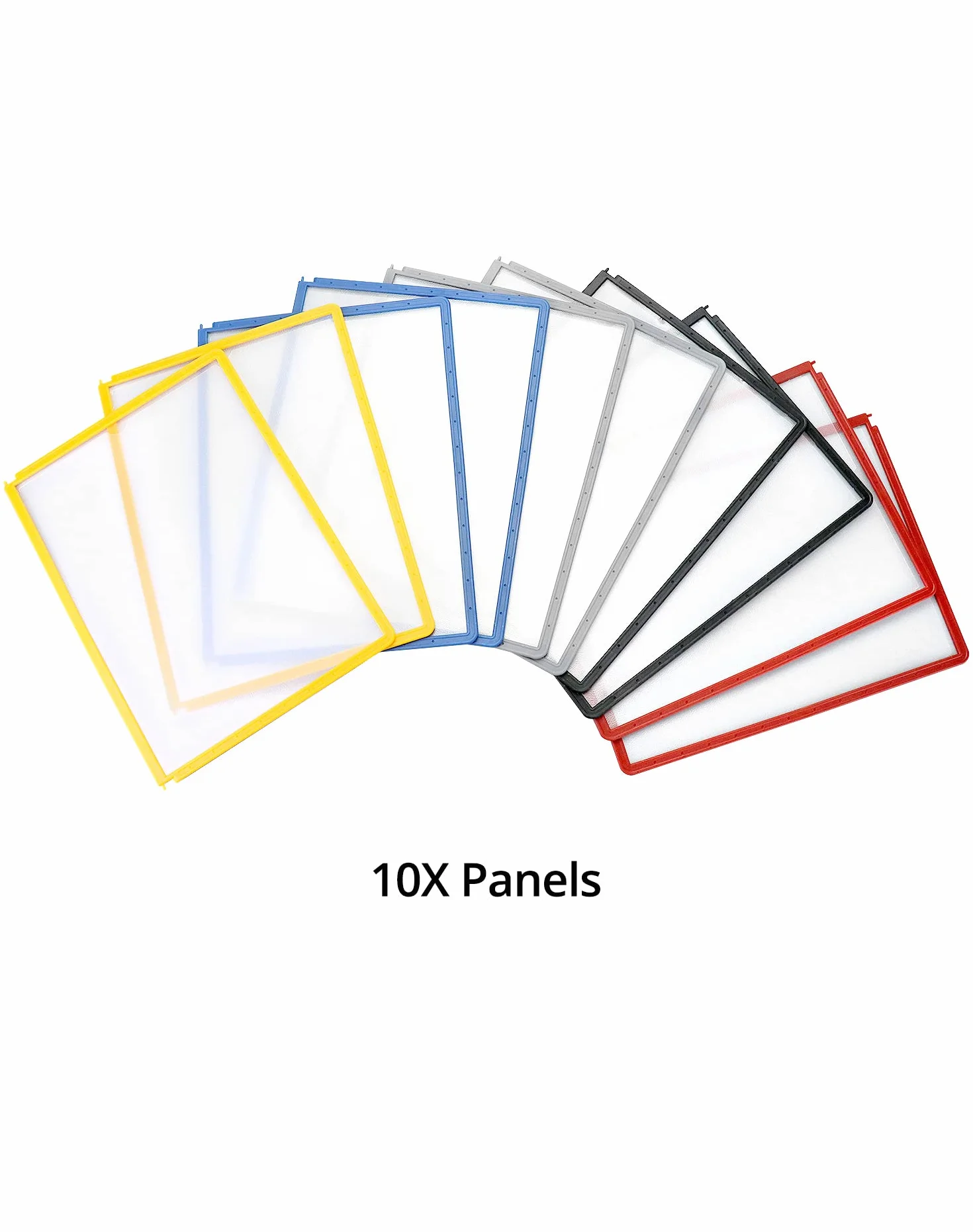 QWORK® Paquete de 2 Sistema de paneles de pared - 10 Paneles A4 Portadocumentos multicolor