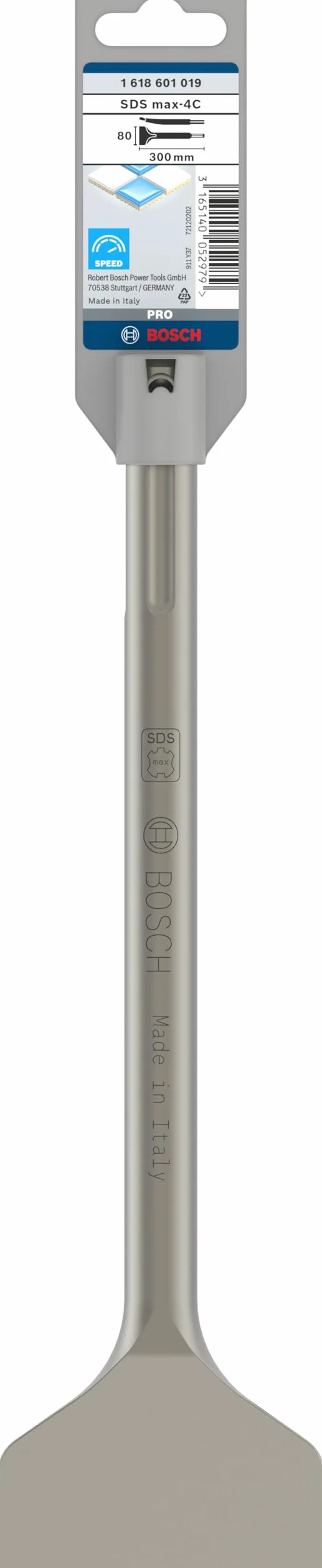 Bosch 1 618 601 019 - Cincel para azulejos SDS-max - 300 x 80 mm (pack de 1)
