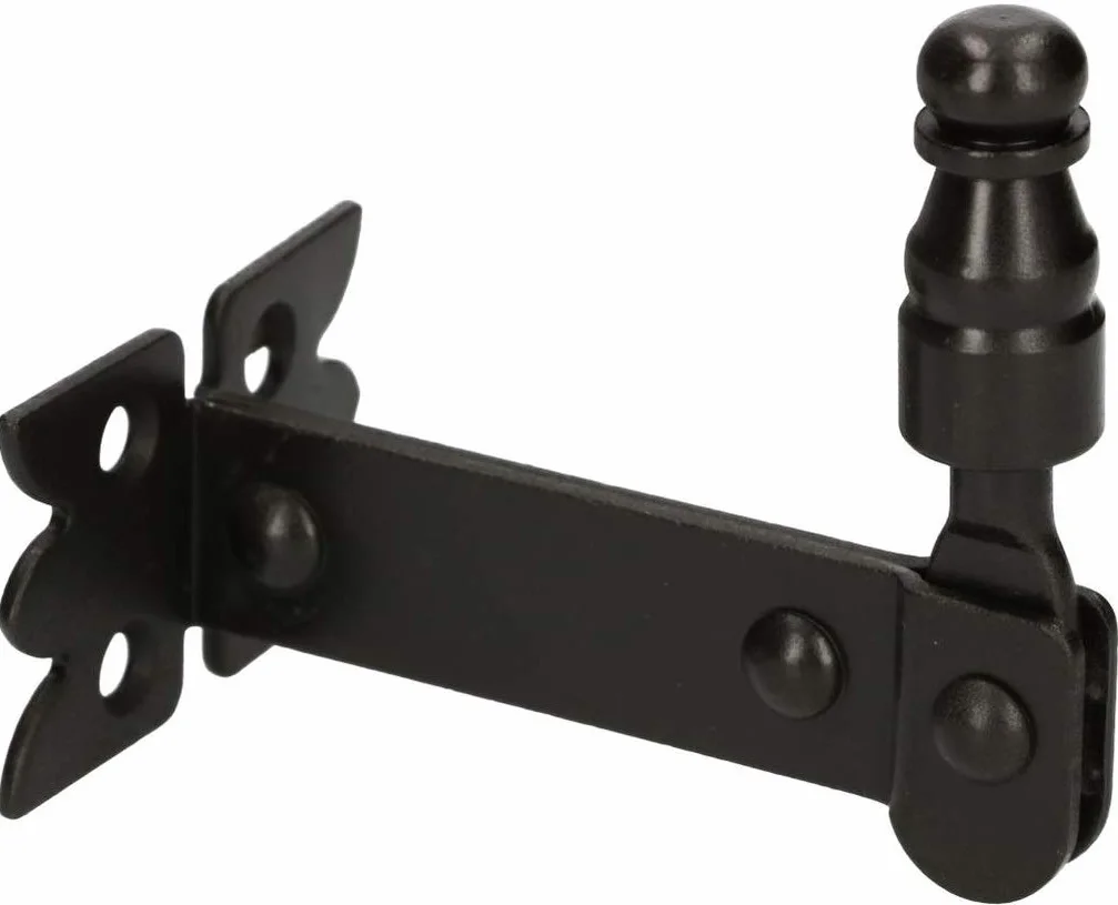 KOTARBAU® Retenedor para contraventanas, Negro 68 mm, Retenedor Decorativo, Tope para contraventanas, Herrajes para contraventanas, Anclaje de Seguridad, Soporte para Sujetar contraventanas, Gancho
