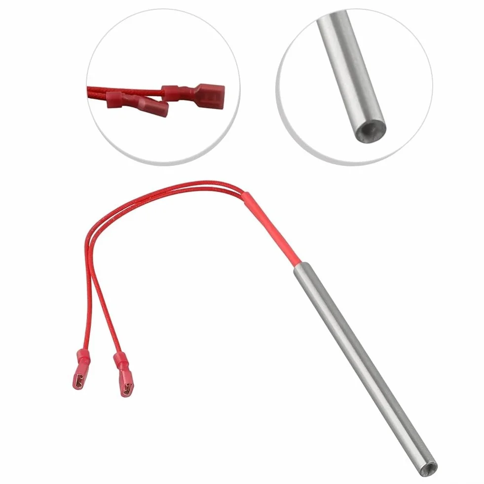Barra de encendido de estufa de pellets de acero inoxidable de 300 W, 230 V, 9,5 mm de diámetro, 150 mm de longitud para modelos P6 P9 P12, pieza de calefacción eficiente