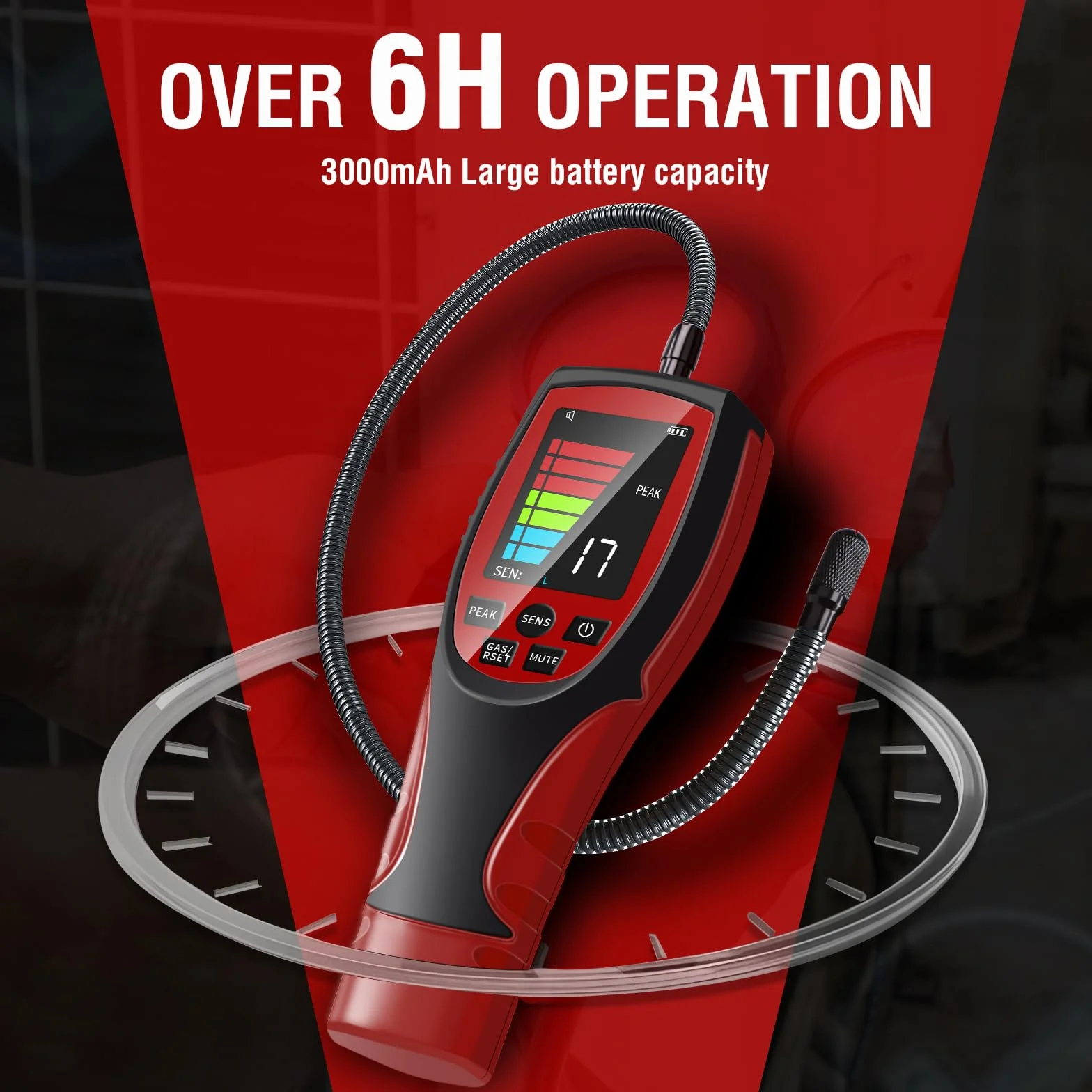 Detector de Fugas de refrigerante, ALD-200 Pro, Detector de Fugas de freón, Alimentado por batería, Detector de Fugas de Gas halógeno automotriz con Detector para R32,R454B,R134A,R410A,R22,R600a,R290