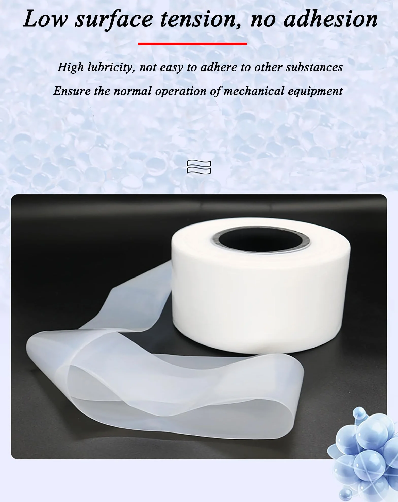 Cinta de teflón (1 kg, 0,2 mm espesor), aislante PTFE diferentes anchos, ideal for sellado industrial y aislamiento eléctrico (100 mm)(50mm)