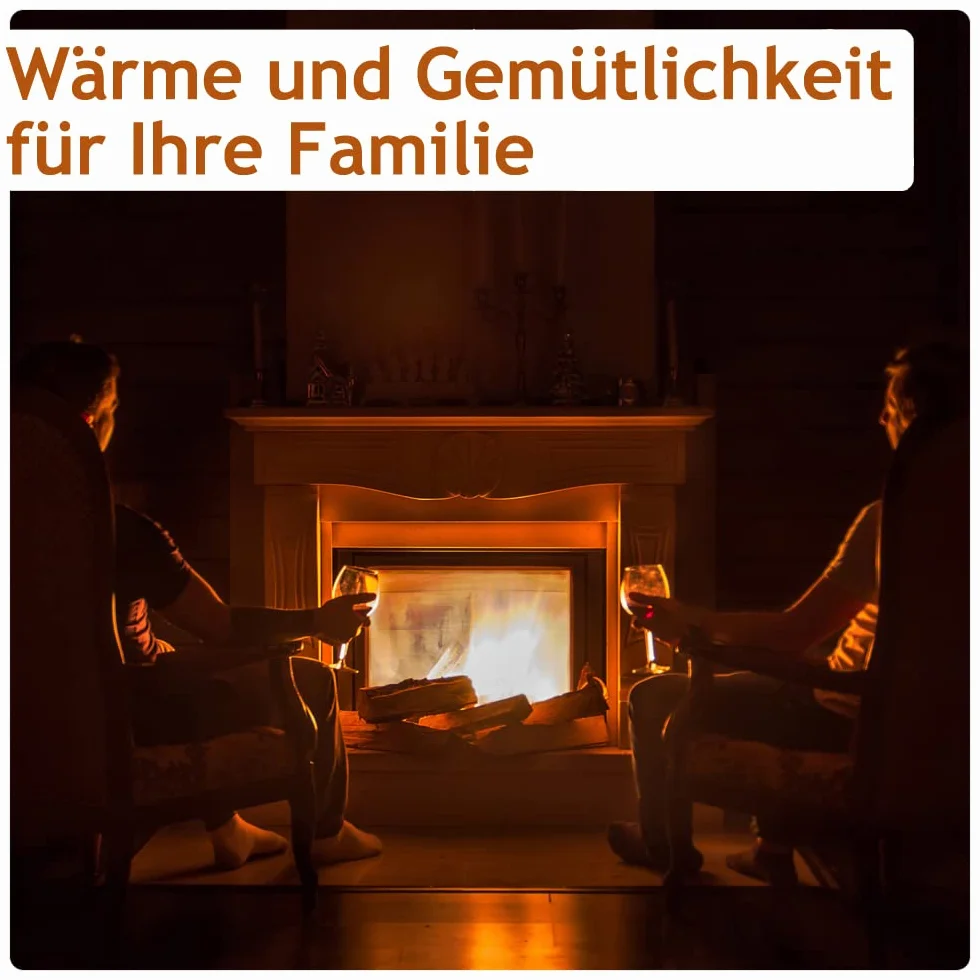 Leña Madera 50 kg para Estufa y Chimenea Brasero Parrilla Cesta de Fuego Troncos de Madera de Haya 30 cm Flameup