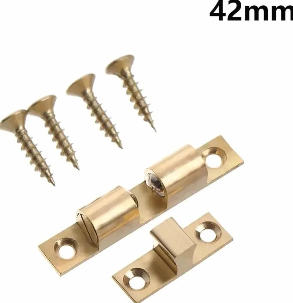 Cierre magnético de puerta, Cierre de puerta, 5 piezas, tornillos cierre interruptor, hebilla latón for armario, amortiguador, tope(42mm)