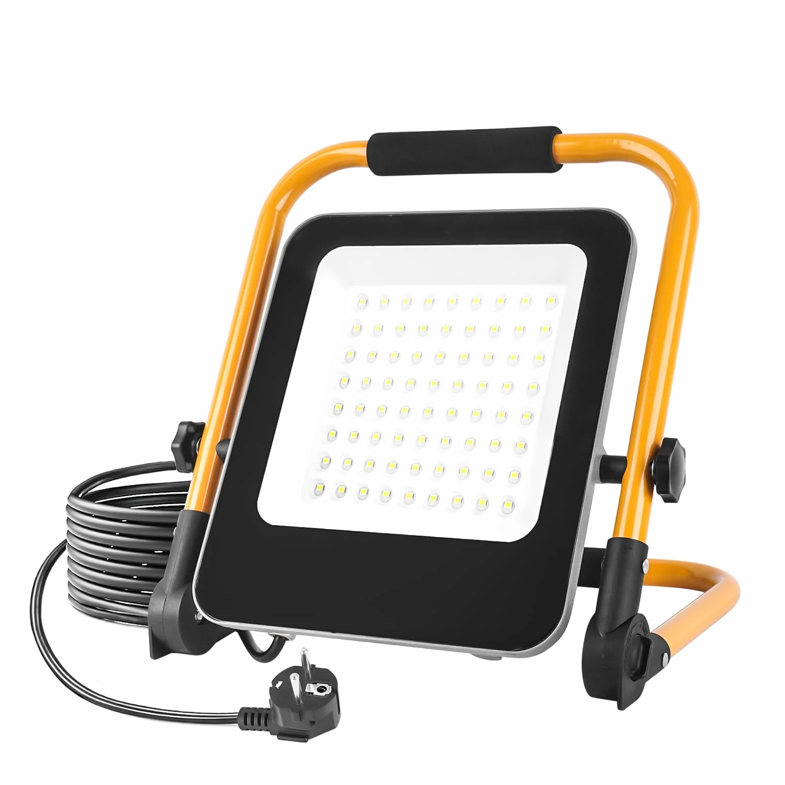 Foco de Trabajo LED 50W 6000K con Enchufe Europeo Portátil para Obra