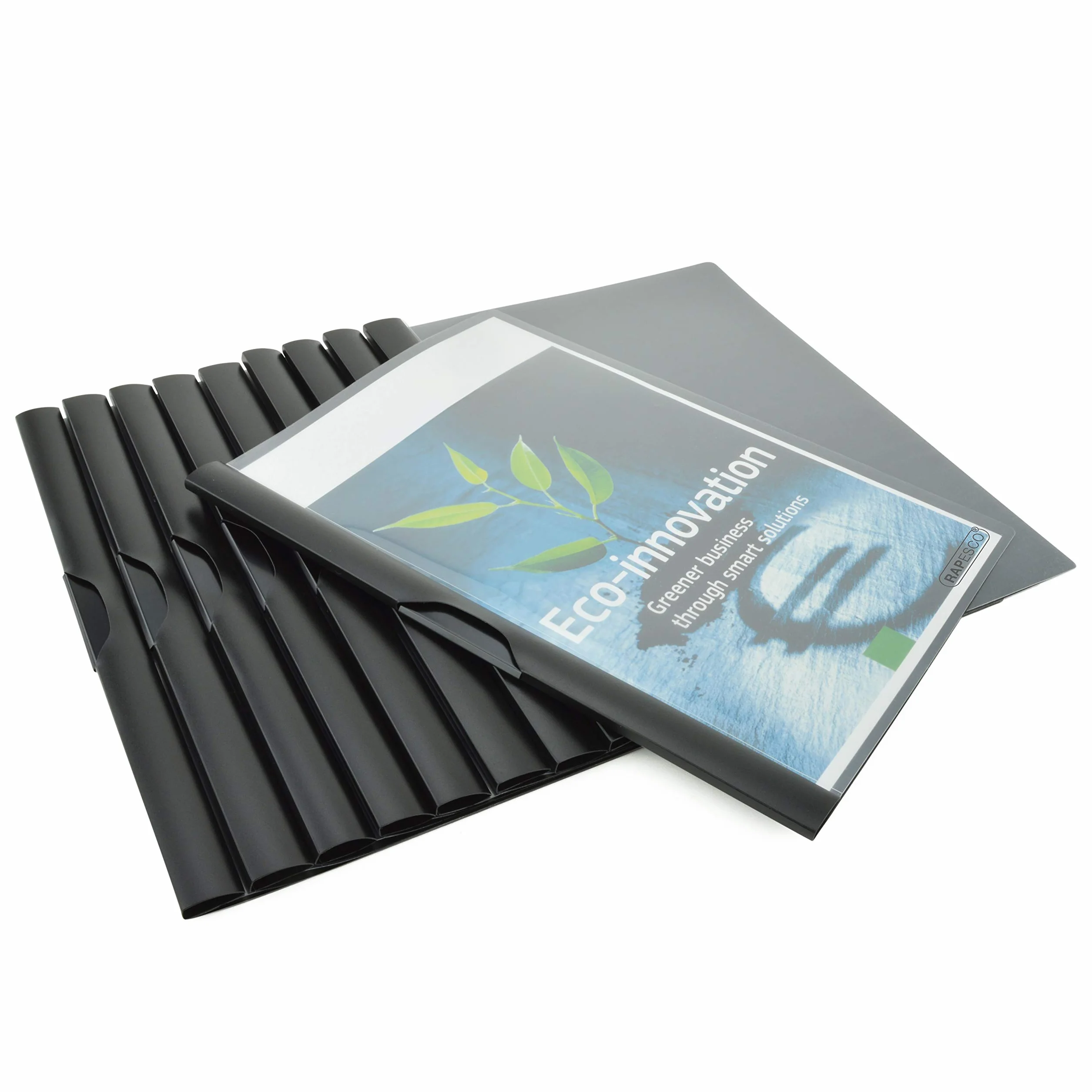 Rapesco ECO Carpeta Dossier con Clip Lateral A4 Negro Paquete 10