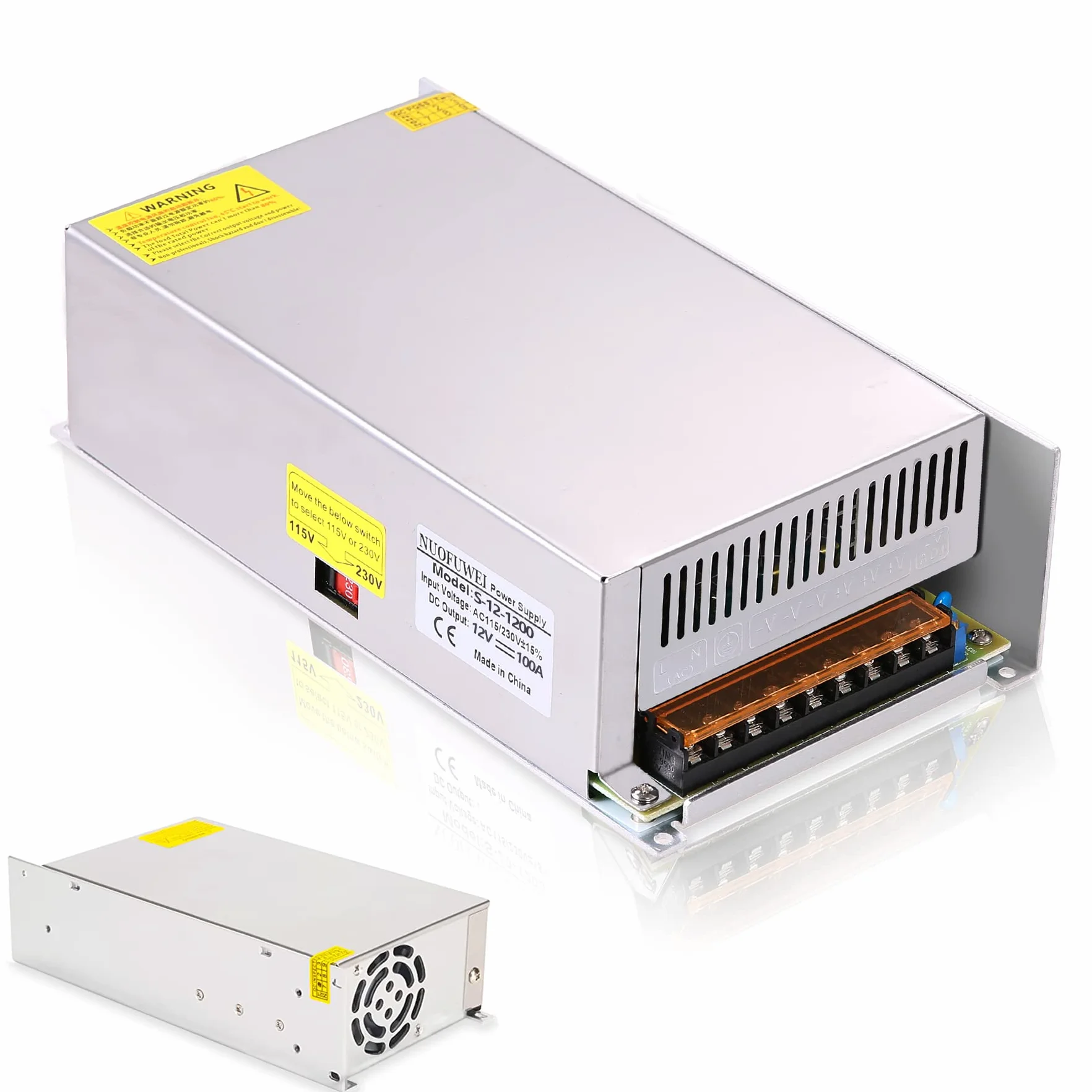 DC 60V 20A 1200W Fuente de Alimentación Transformador 220V/110V CA a CC 60V Fuente Alimentación 20A 1200W para Drive Sensor System Lamp Meter Controller Servos Electric Motor and More 60v Device