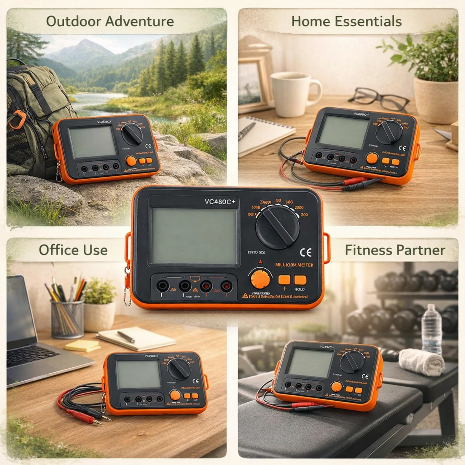 Milióhmetro Digital de 0.01mΩ a 2kΩ, 6 Rangos, Medición de 4 Hilos, Tester de Baja Resistencia DC - Alta Precisión, Protección Avanzada, Pantalla LCD Grande, Portátil para
