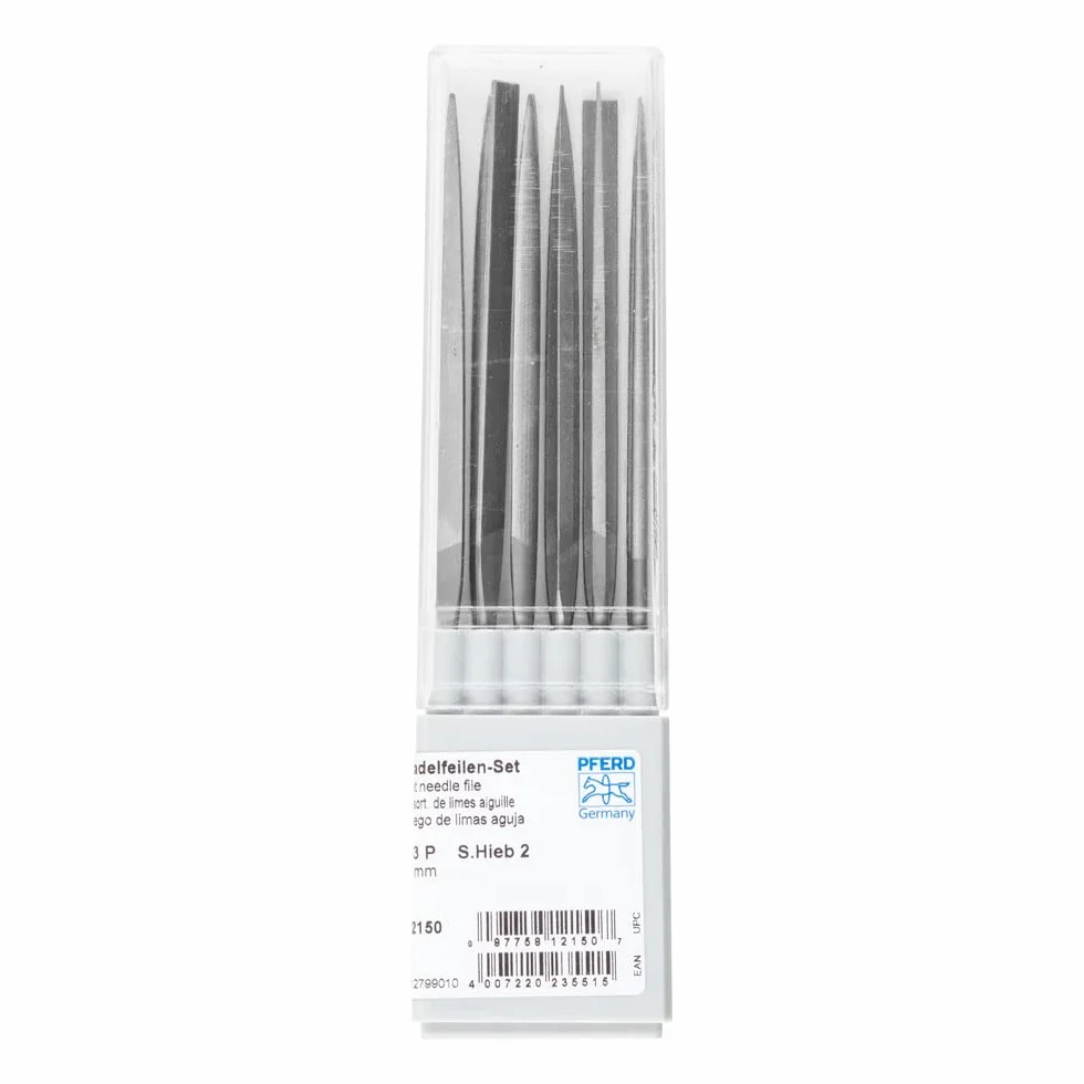 Pferd Juego de 12 Limas de Aguja de Diferentes Formas, Longitud 160 millimeters, Corte Suizo 2, en Caja de Plástico Nfb 2493 C2 160 millimeters