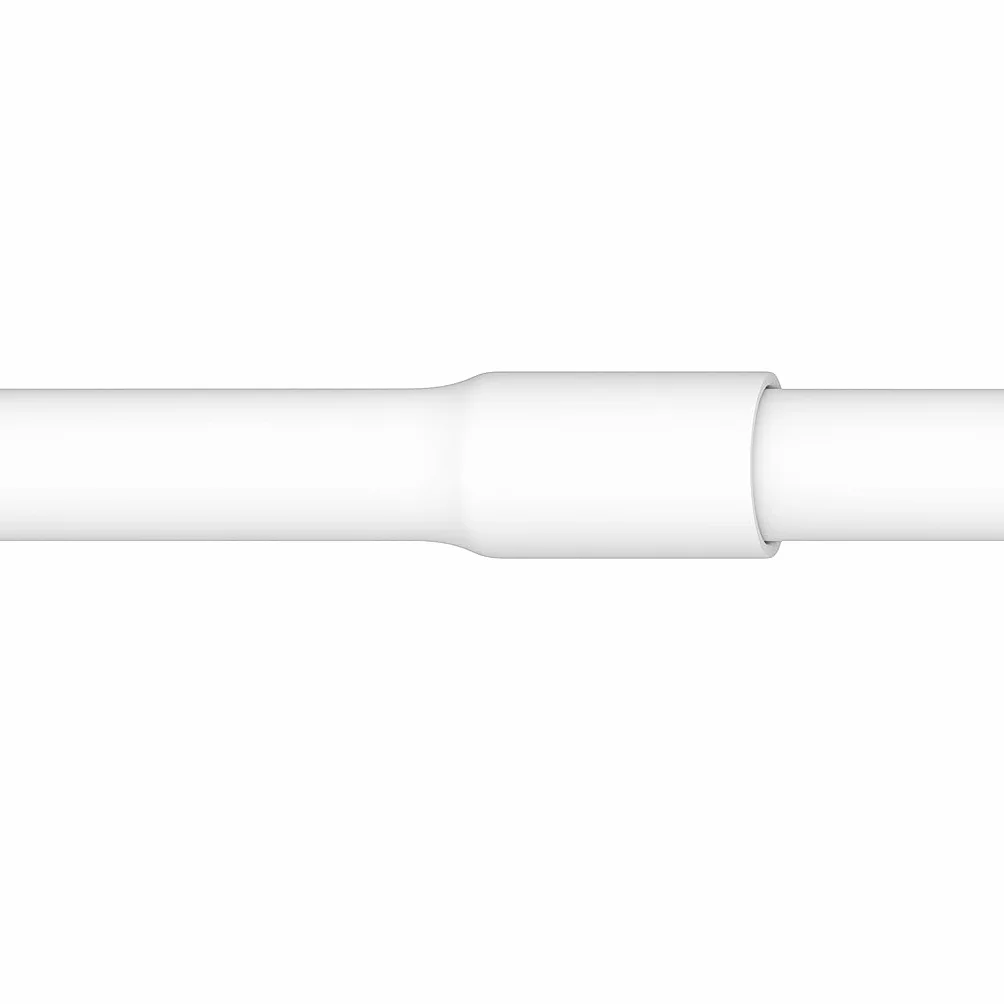 Tubo de cable rígido de PVC de 20 mm (M20) – 20 m de tubo de instalación con manguito, retardante de llama, para montaje en superficie, color blanco